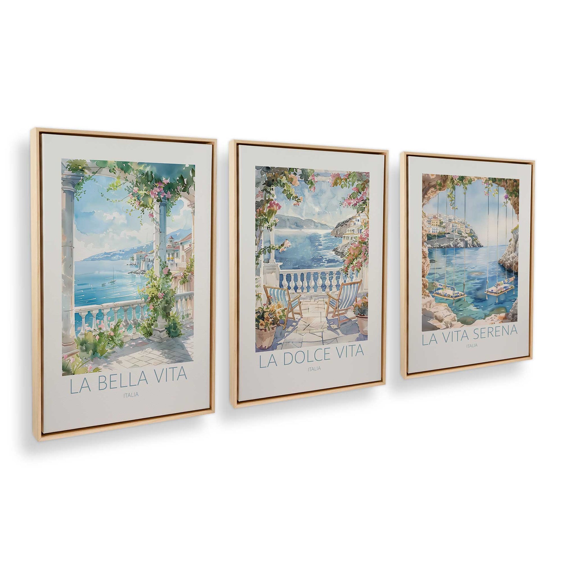 [Color:American Maple], Picture of art in an American Maple frame at an angle