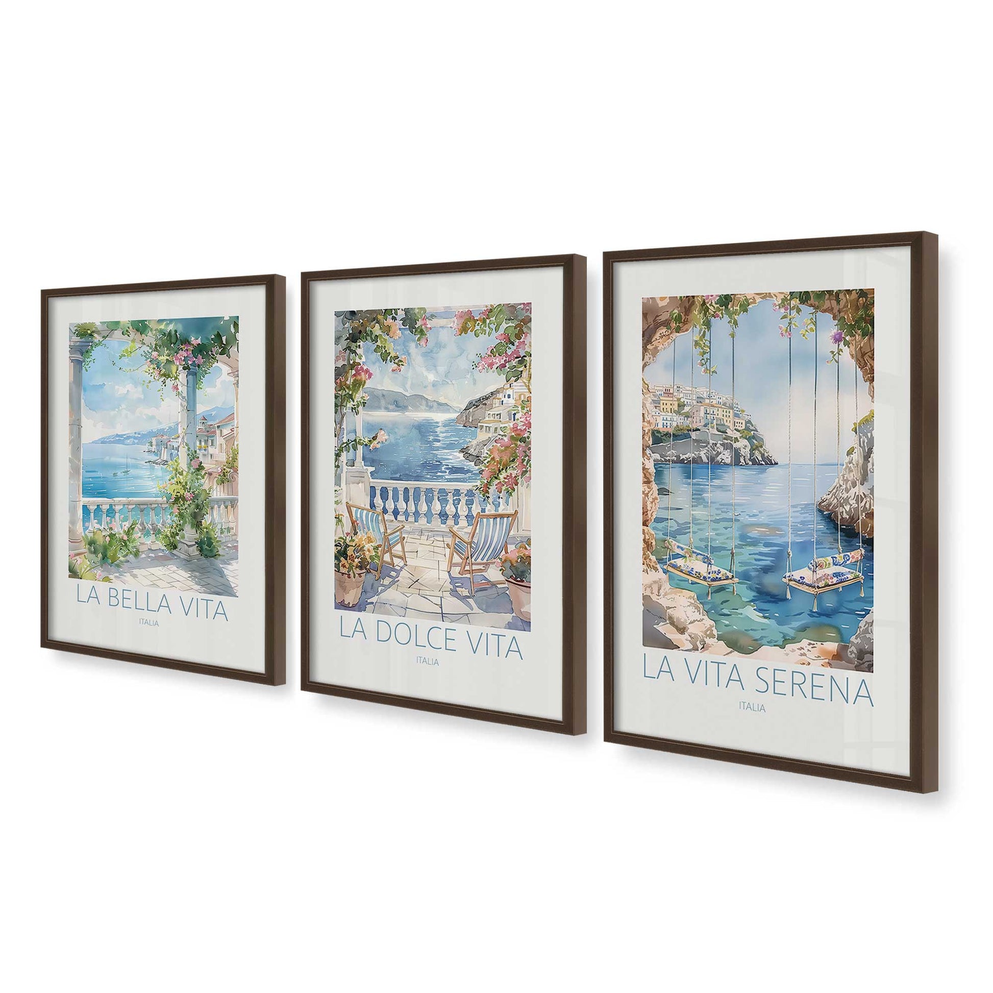 [Color:Belvinder Brown], Picture of art in a Belvinder Brown frame at an angle