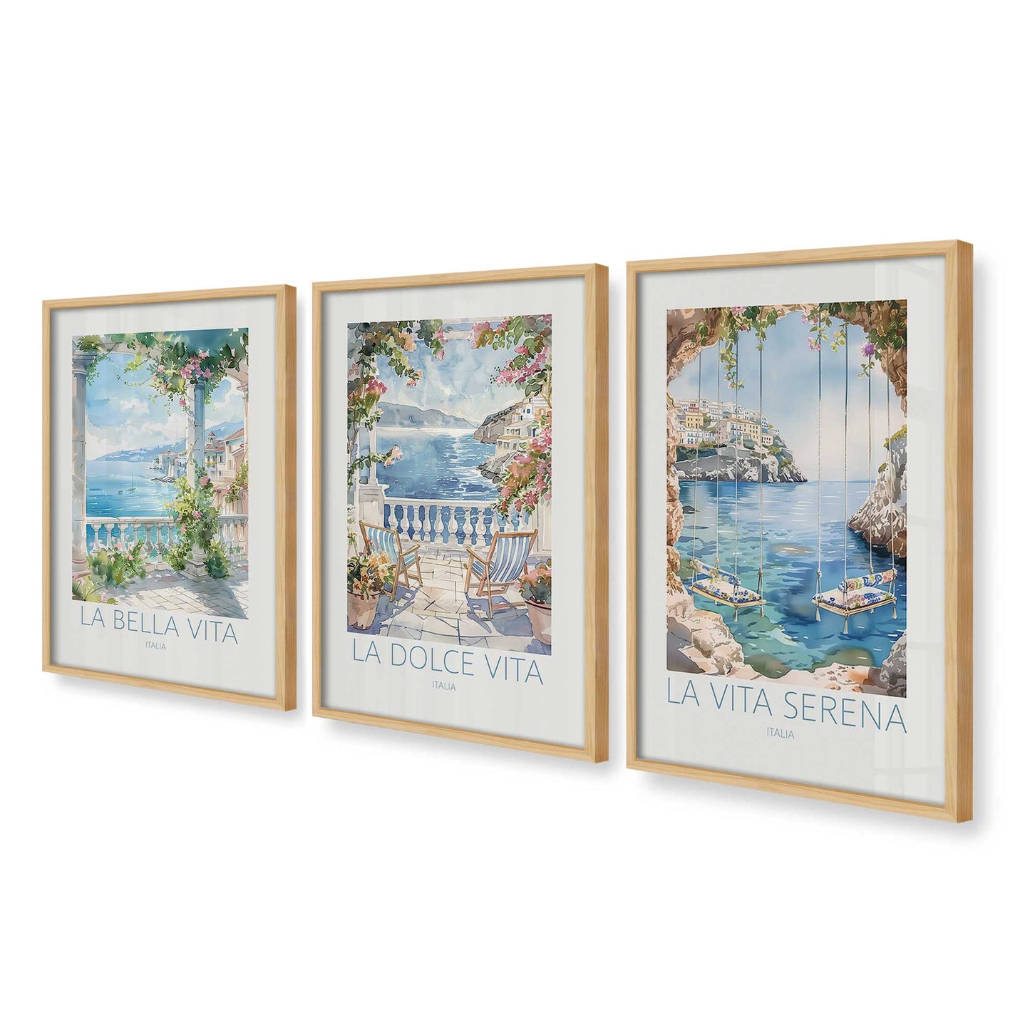 [Color:American Maple], Picture of art in an American Maple frame at an angle