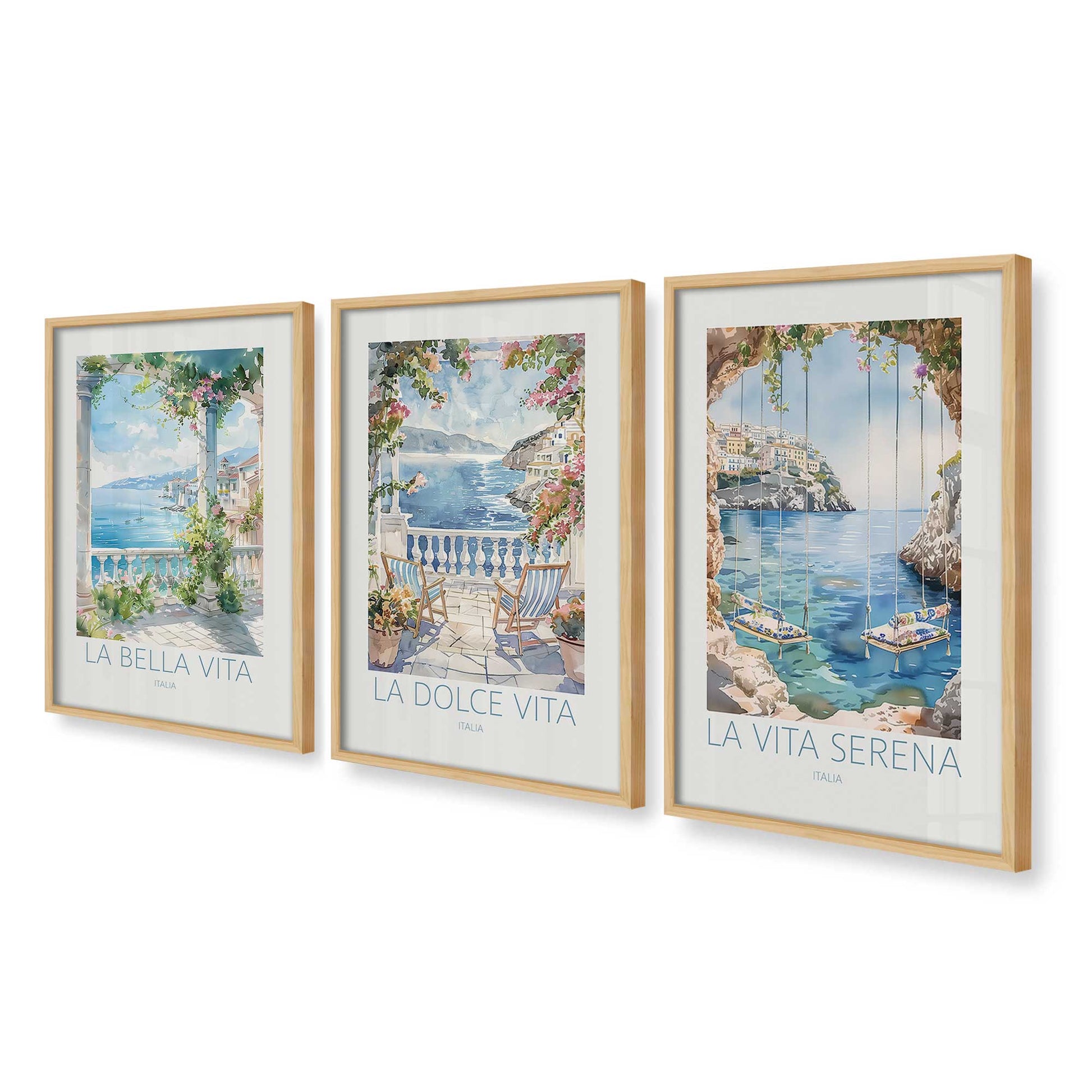 [Color:American Maple], Picture of art in an American Maple frame at an angle