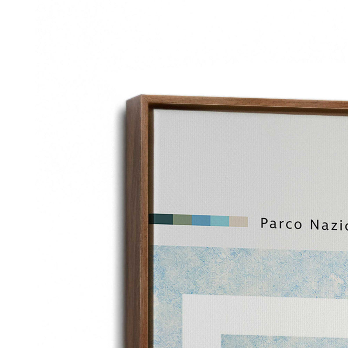 [Color:Walnut], Picture of art in a Walnut frame at an angle