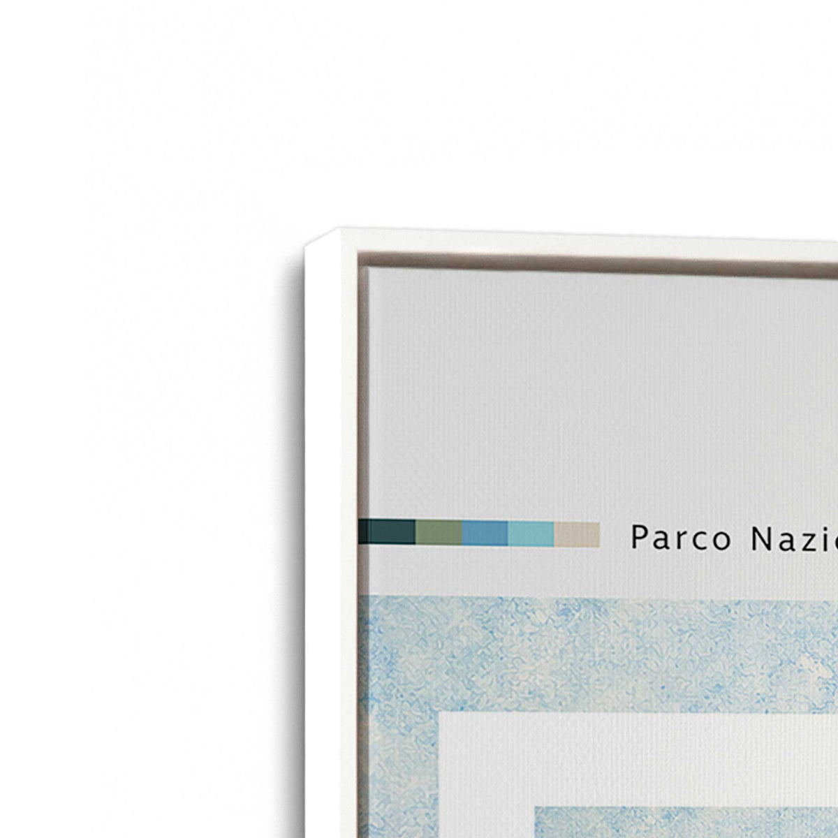 [Color:Opaque White], Picture of art in a White frame at an angle