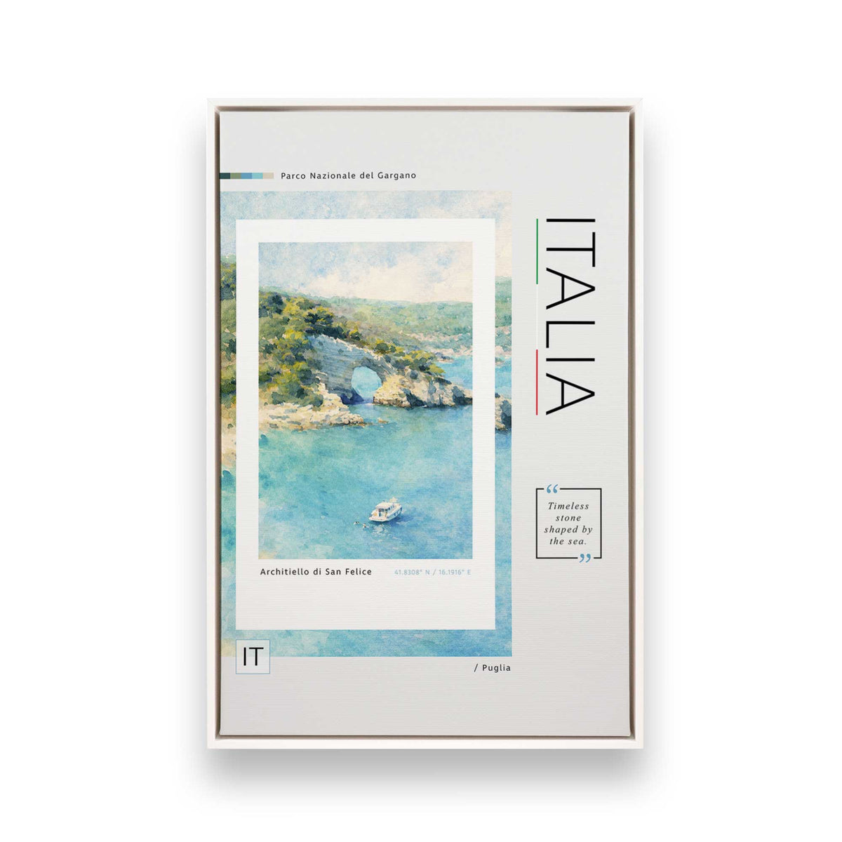[Color:Opaque White], Picture of art in a White frame