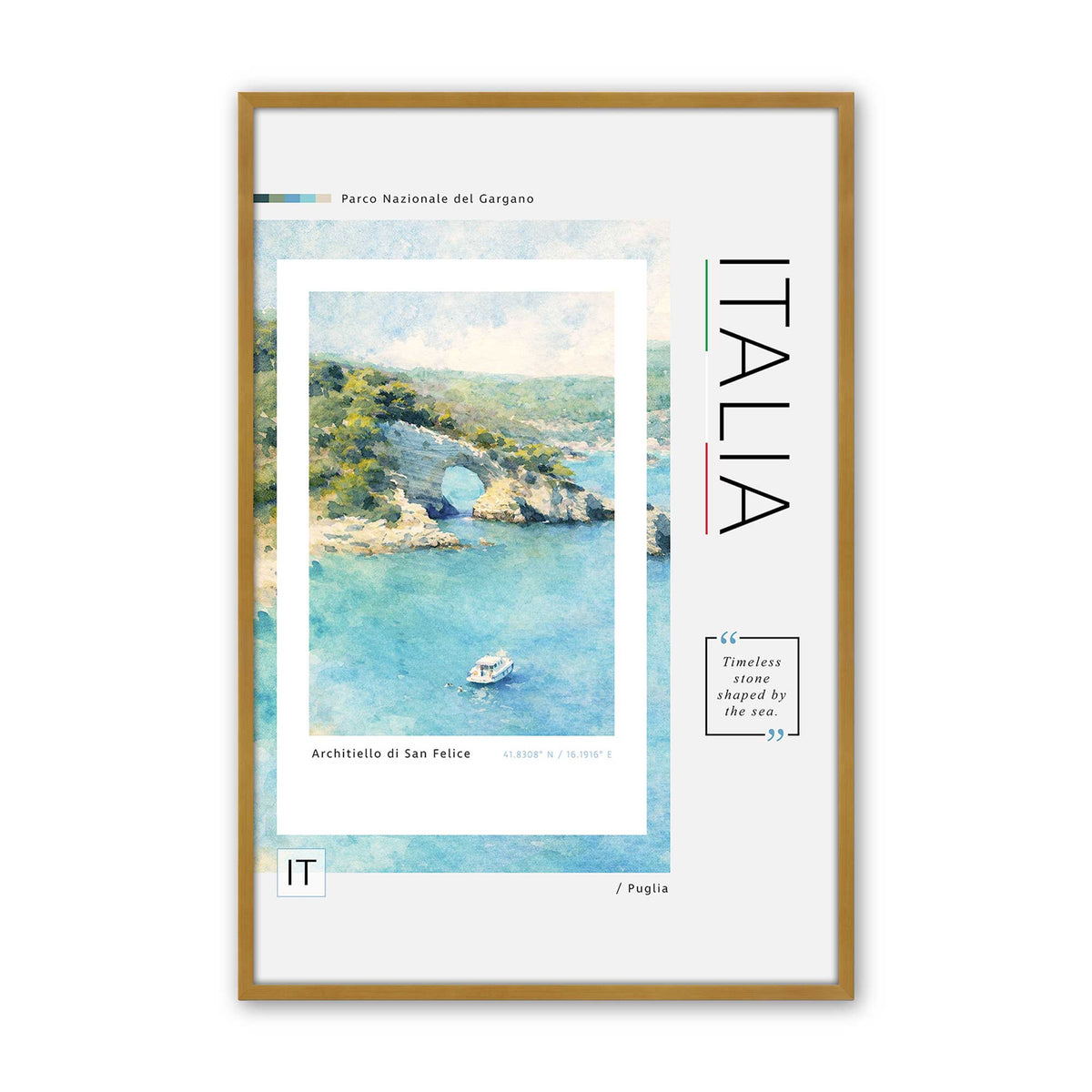[Color:Polished Gold], Picture of art in a Polished Chrome frame