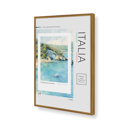 [Color:Polished Gold], Picture of art in a Polished Chrome frame of the corner