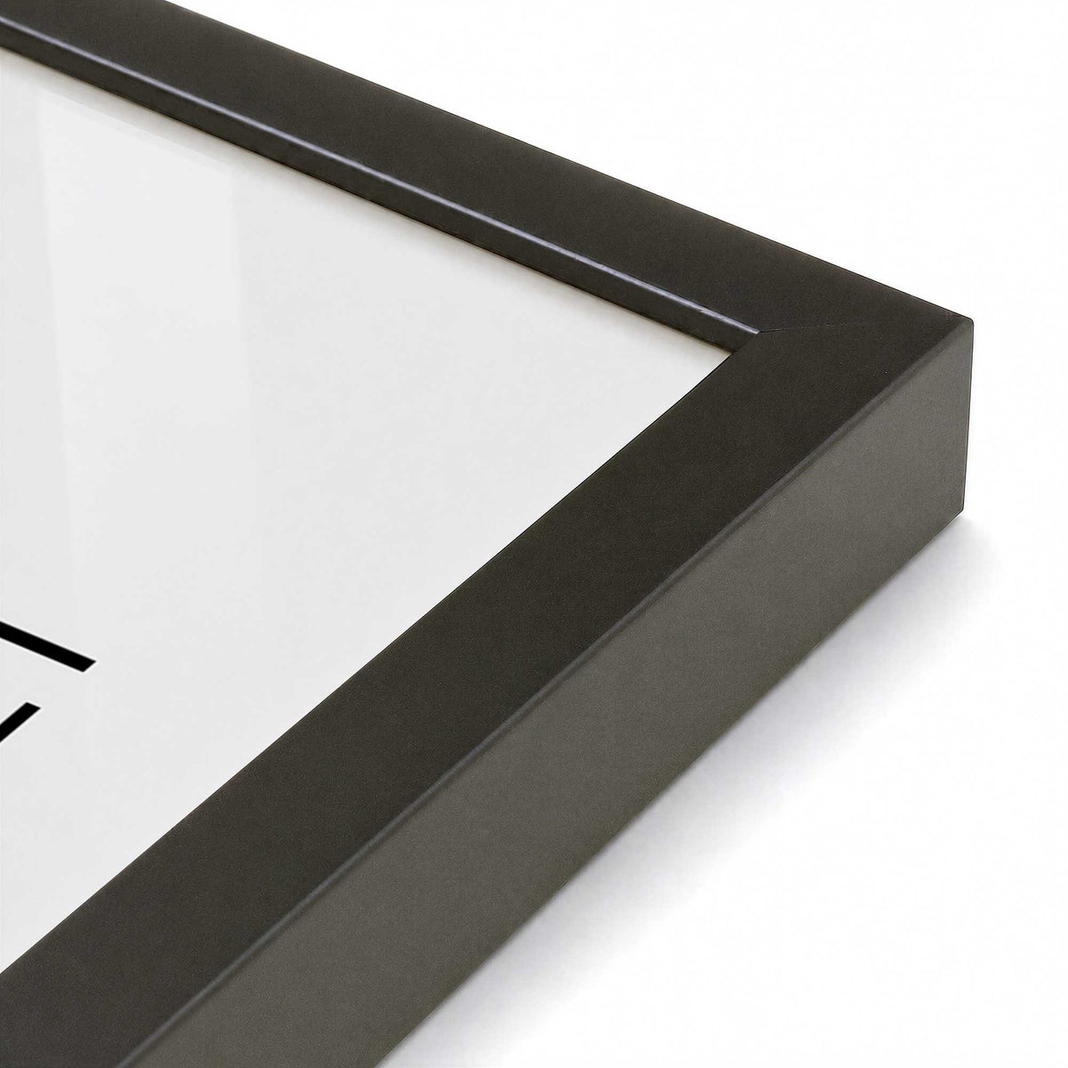 [Color:Satin Black], Picture of art in a Polished Chrome frame at an angle