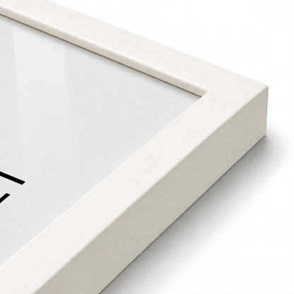 [Color:Opaque White], Picture of art in a Polished Chrome frame at an angle