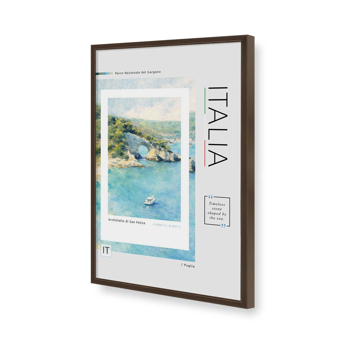 [Color:Belvinder Brown], Picture of art in a Polished Chrome frame of the corner