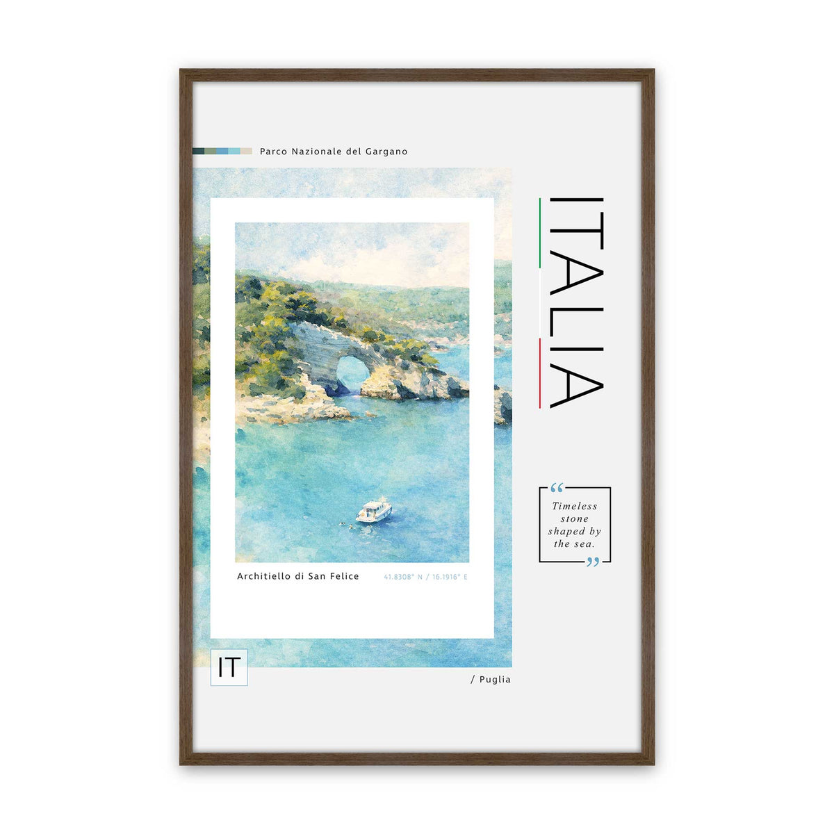 [Color:Walnut], Picture of art in a Polished Chrome frame
