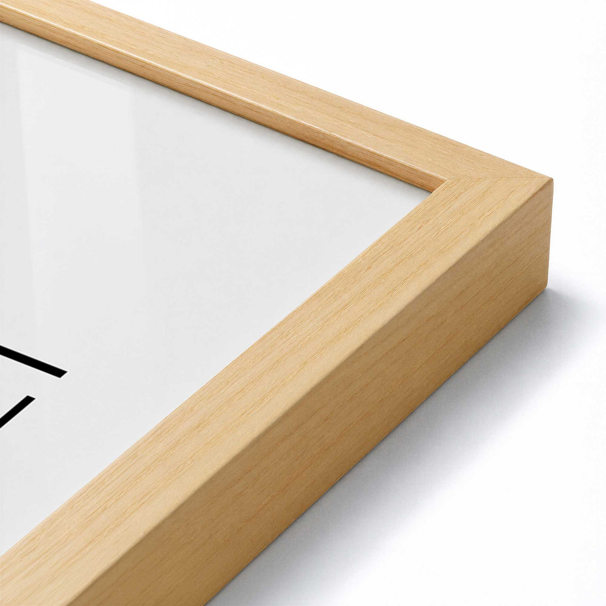 [Color:American Maple], Picture of art in a Polished Chrome frame at an angle