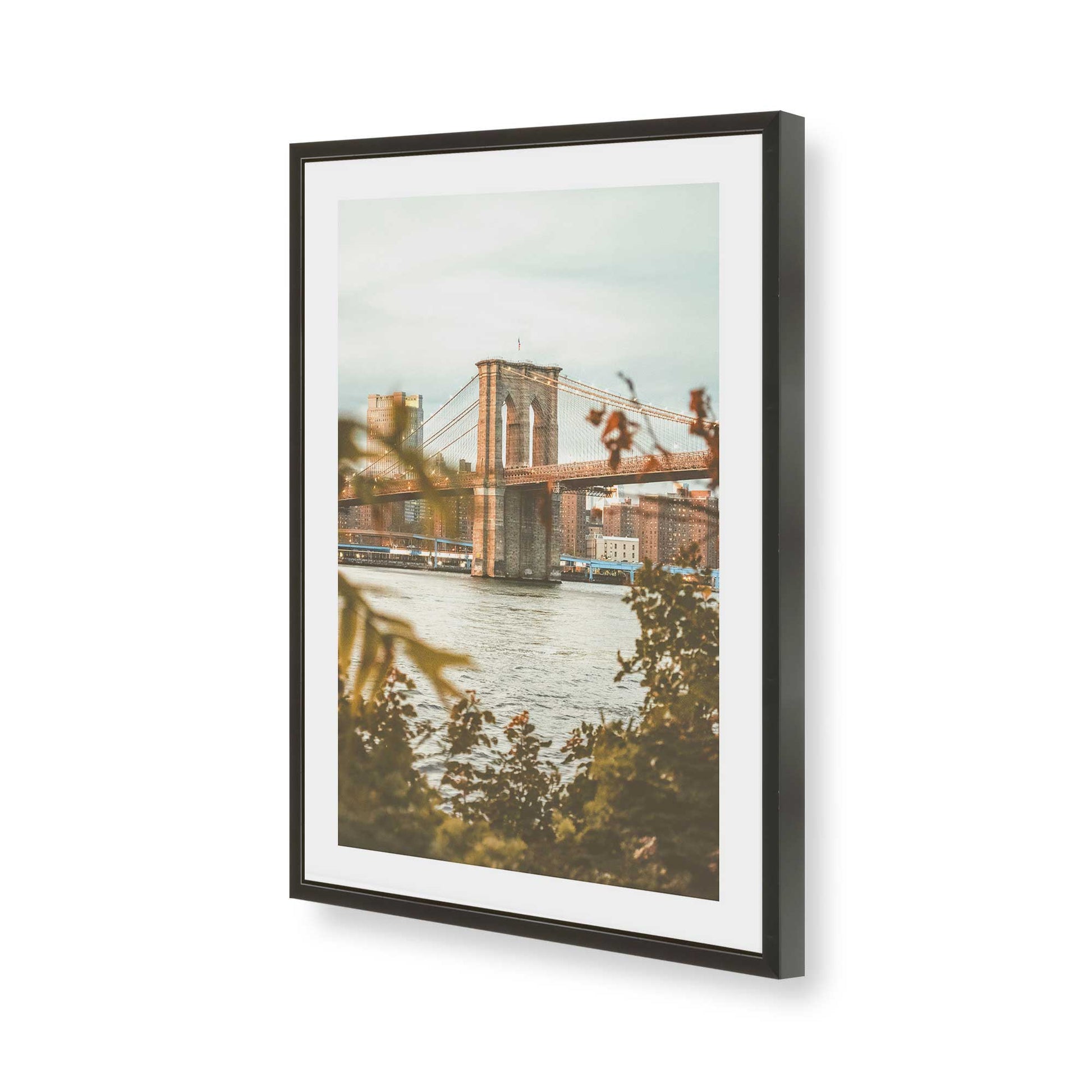[Color:Satin Black], Picture of art in a Satin Black frame of the corner
