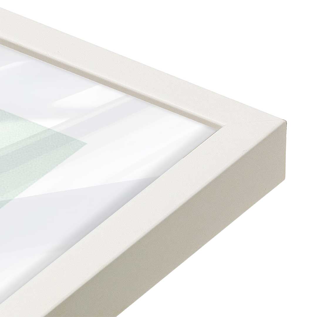 [Color:Opaque White], Picture of art in a Opaque White frame at an angle