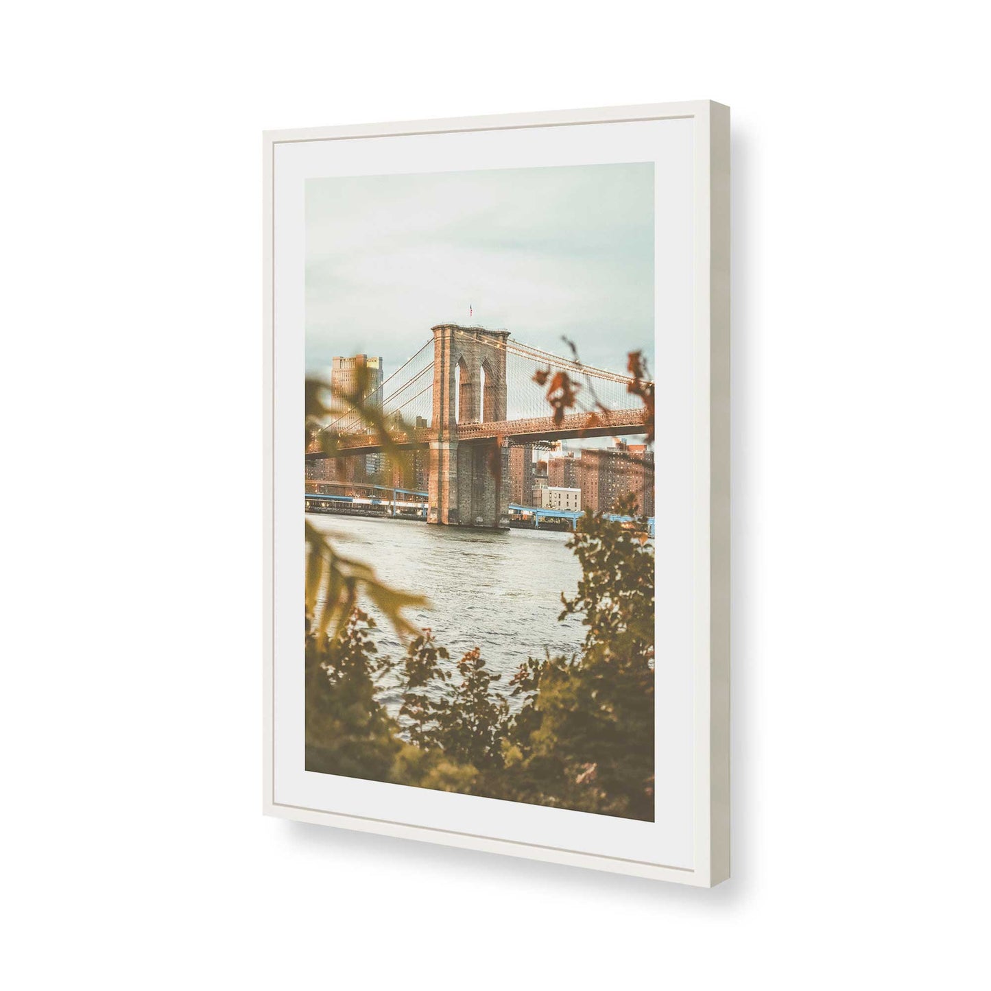 [Color:Opaque White], Picture of art in a Opaque White frame of the corner