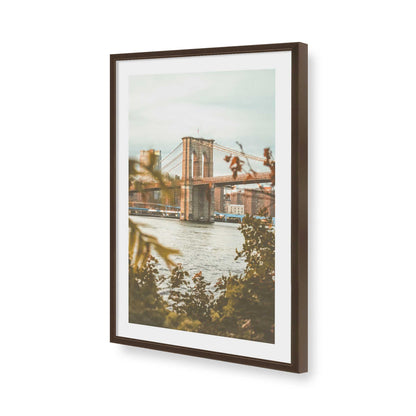 [Color:Brown], Picture of art in a Brown frame of the corner
