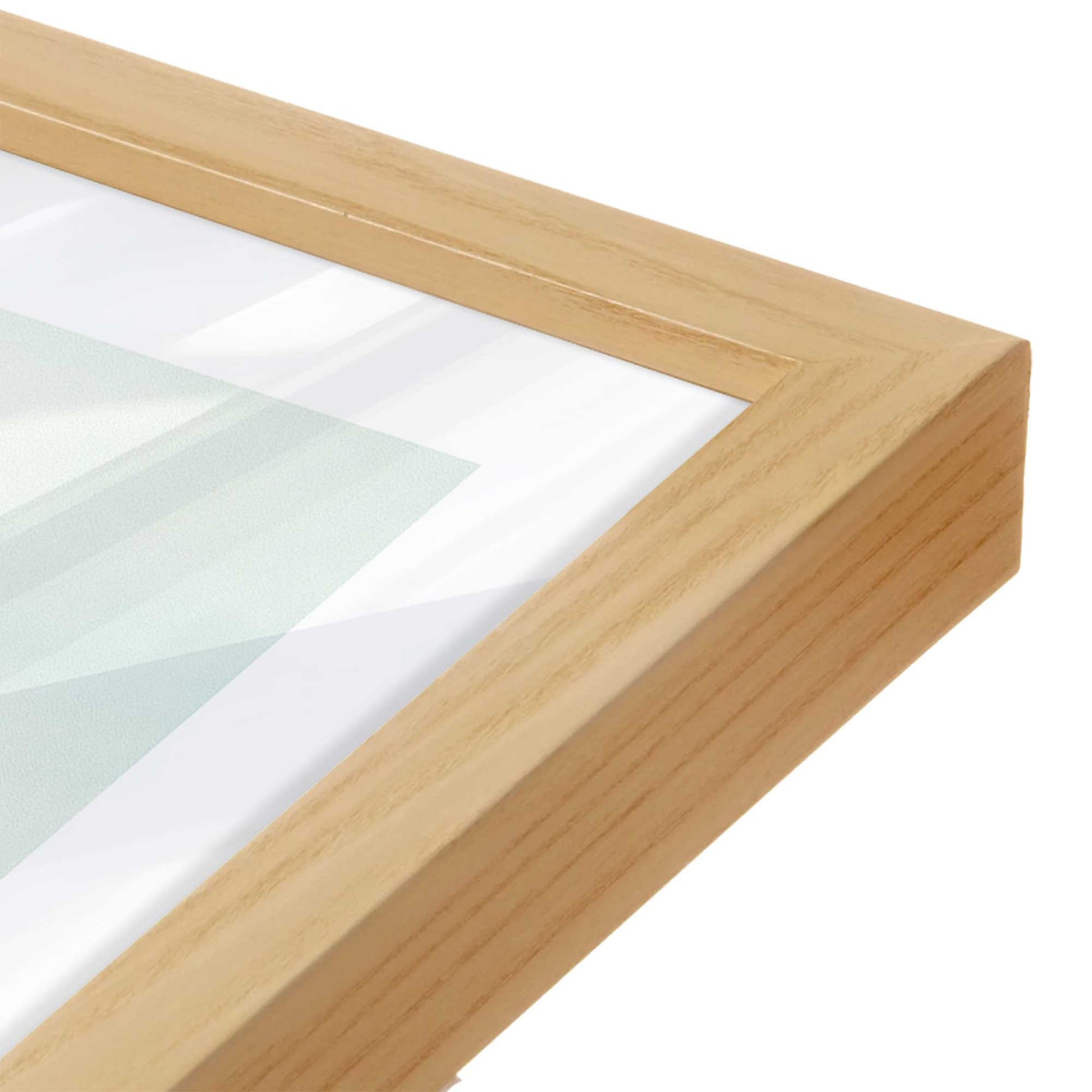 [Color:American Maple], Picture of art in a American Maple frame at an angle