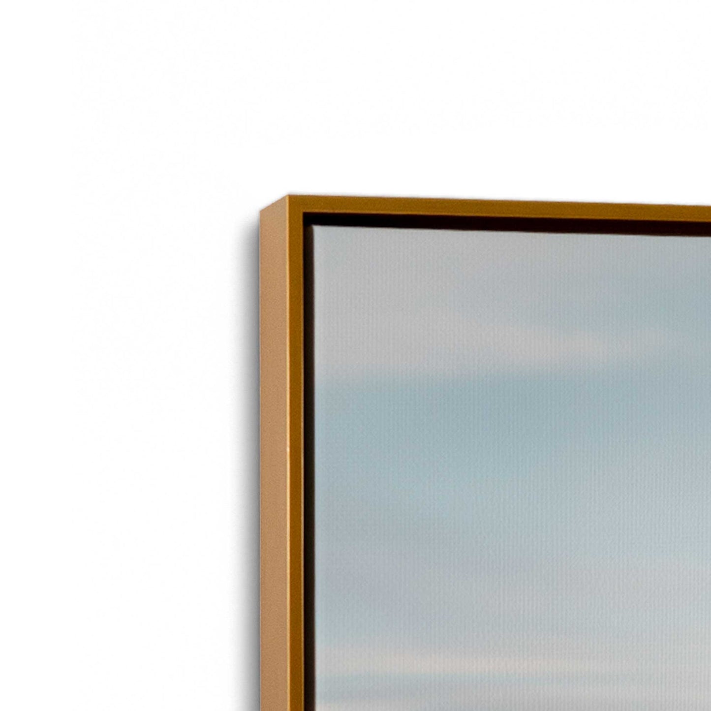 [Color:Polished Gold], Picture of art in a Polished Gold frame at an angle