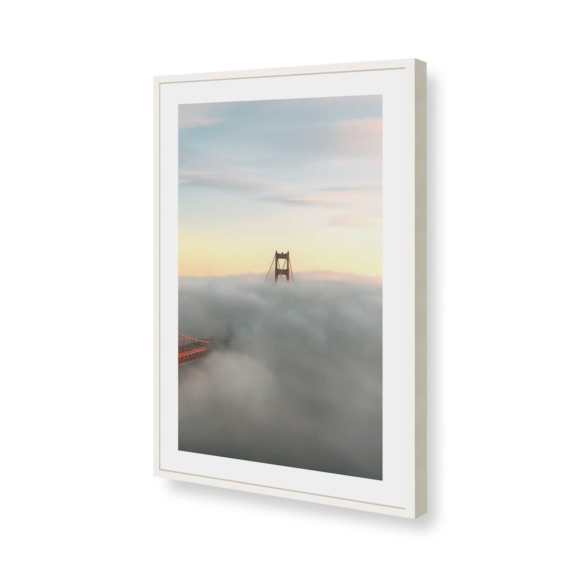 [Color:Opaque White], Picture of art in a Opaque White frame of the corner