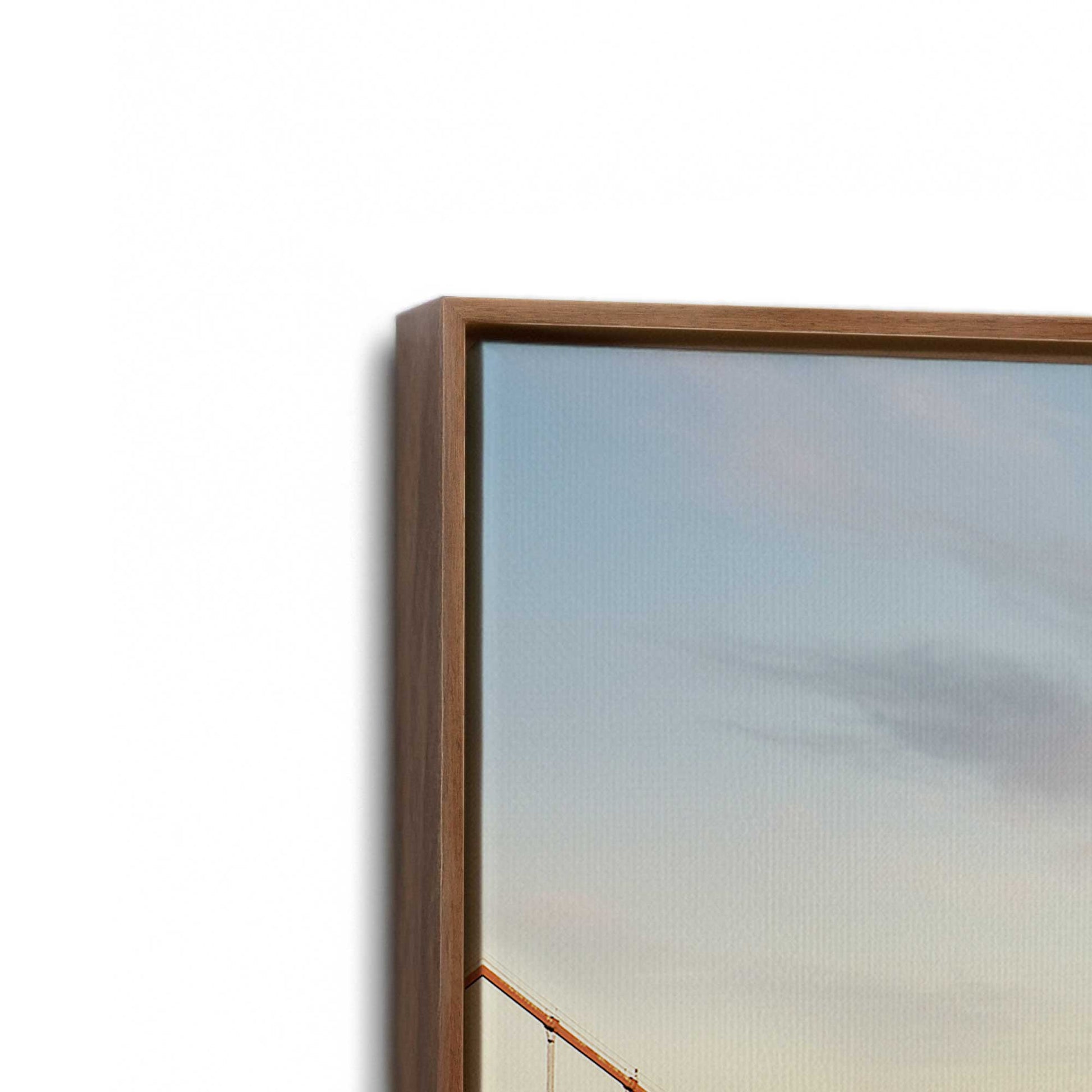 [Color:Walnut], Picture of art in a Walnut frame at an angle