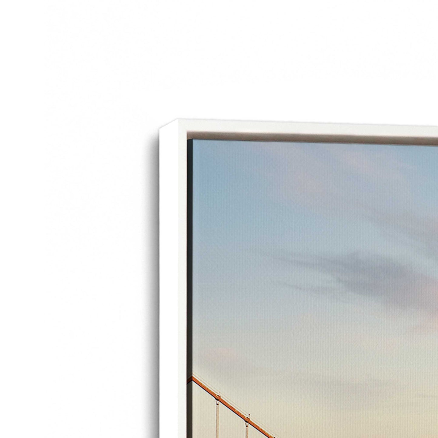 [Color:Opaque White], Picture of art in a White frame at an angle