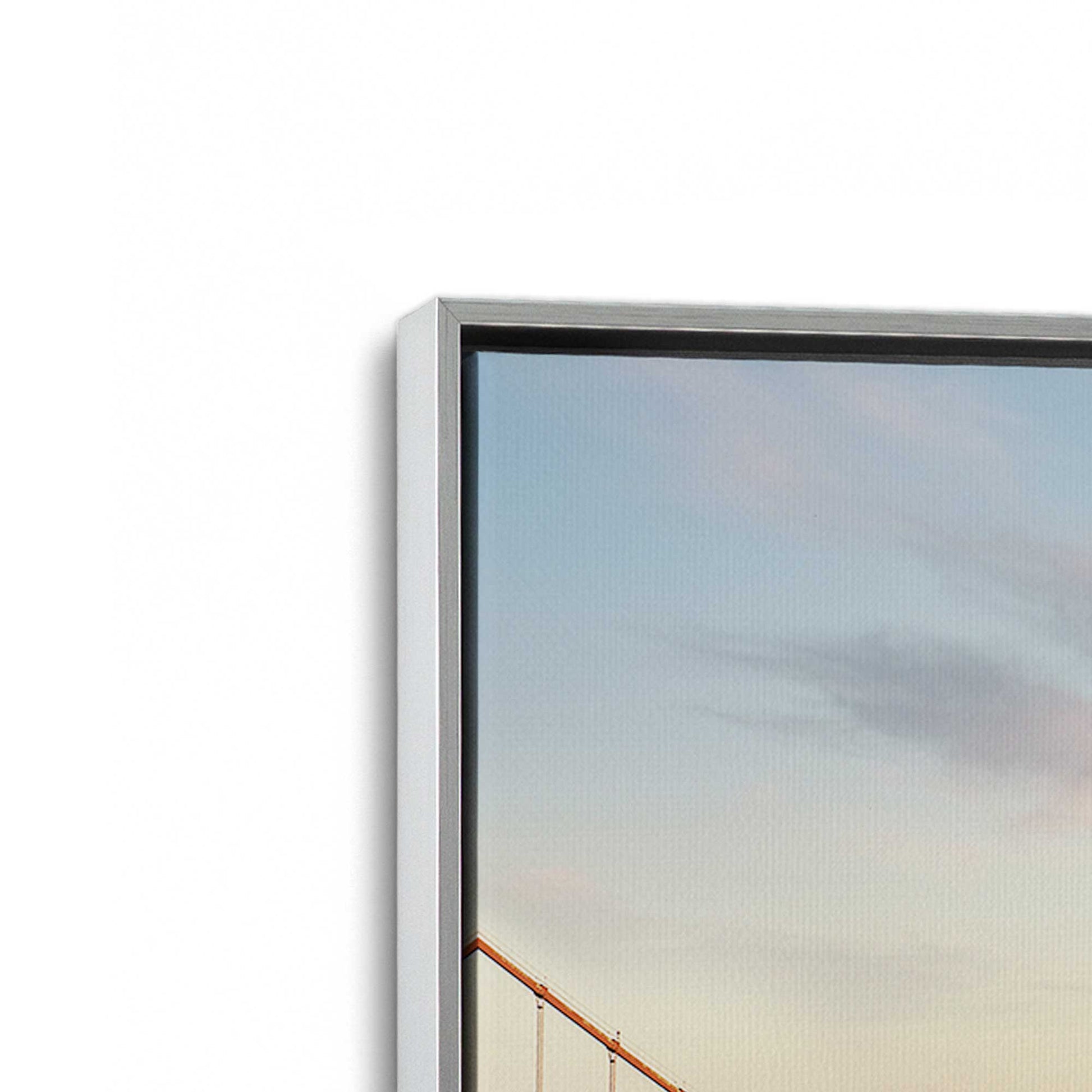 [Color:Polished Chrome], Picture of art in a Polished Chrome frame at an angle