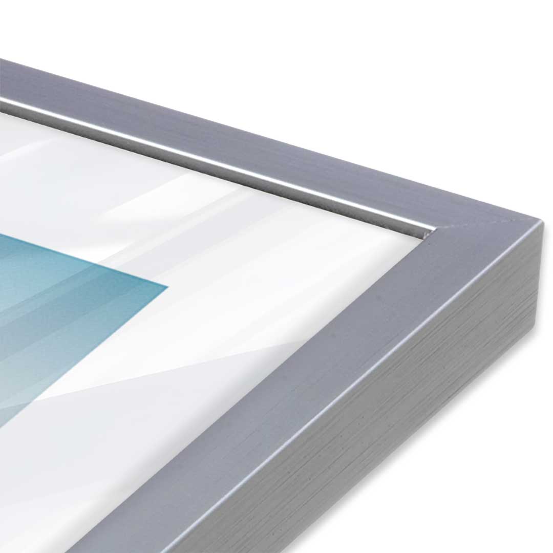 [Color:Polished Chrome], Picture of art in a Polished Chrome frame at an angle