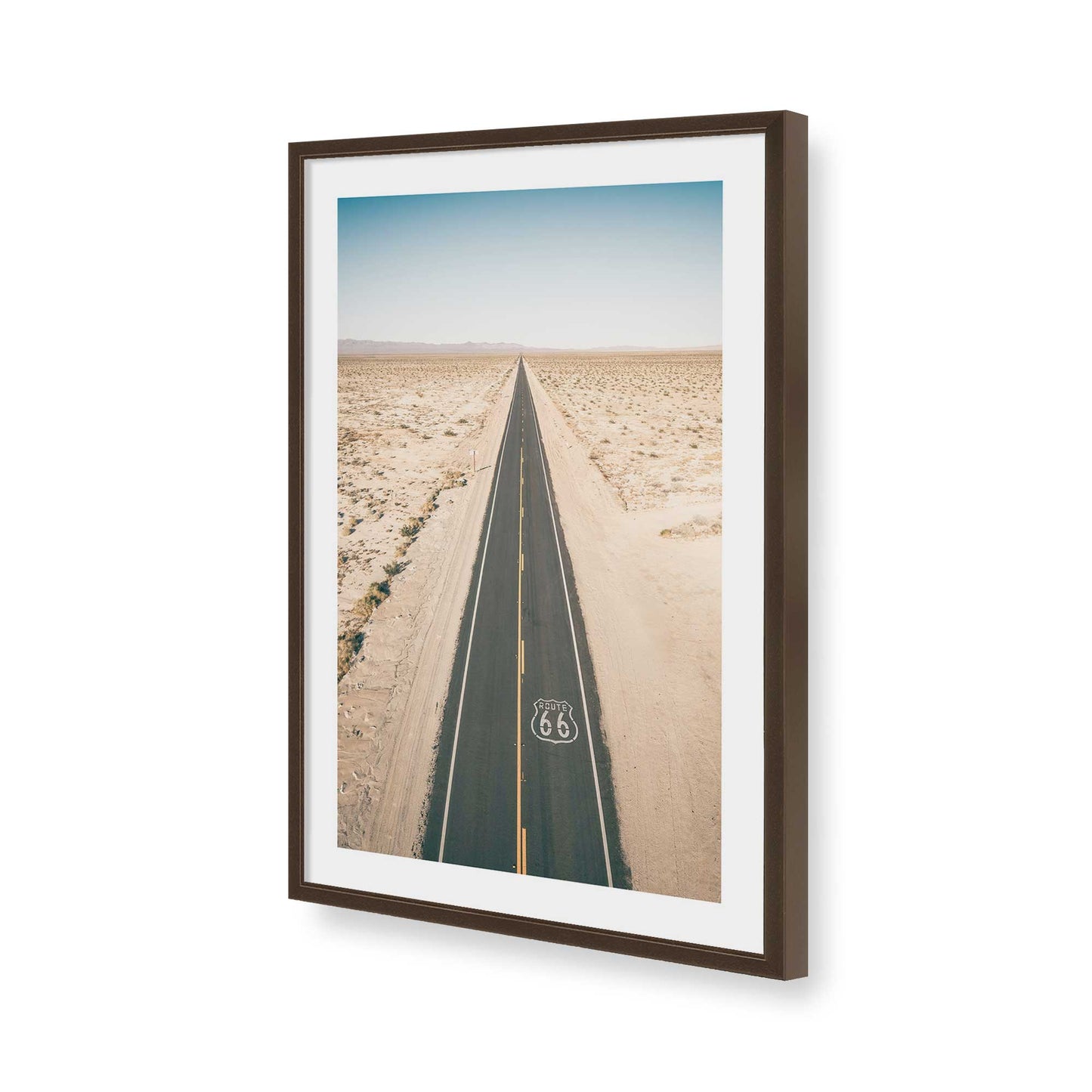 [Color:Brown], Picture of art in a Brown frame of the corner