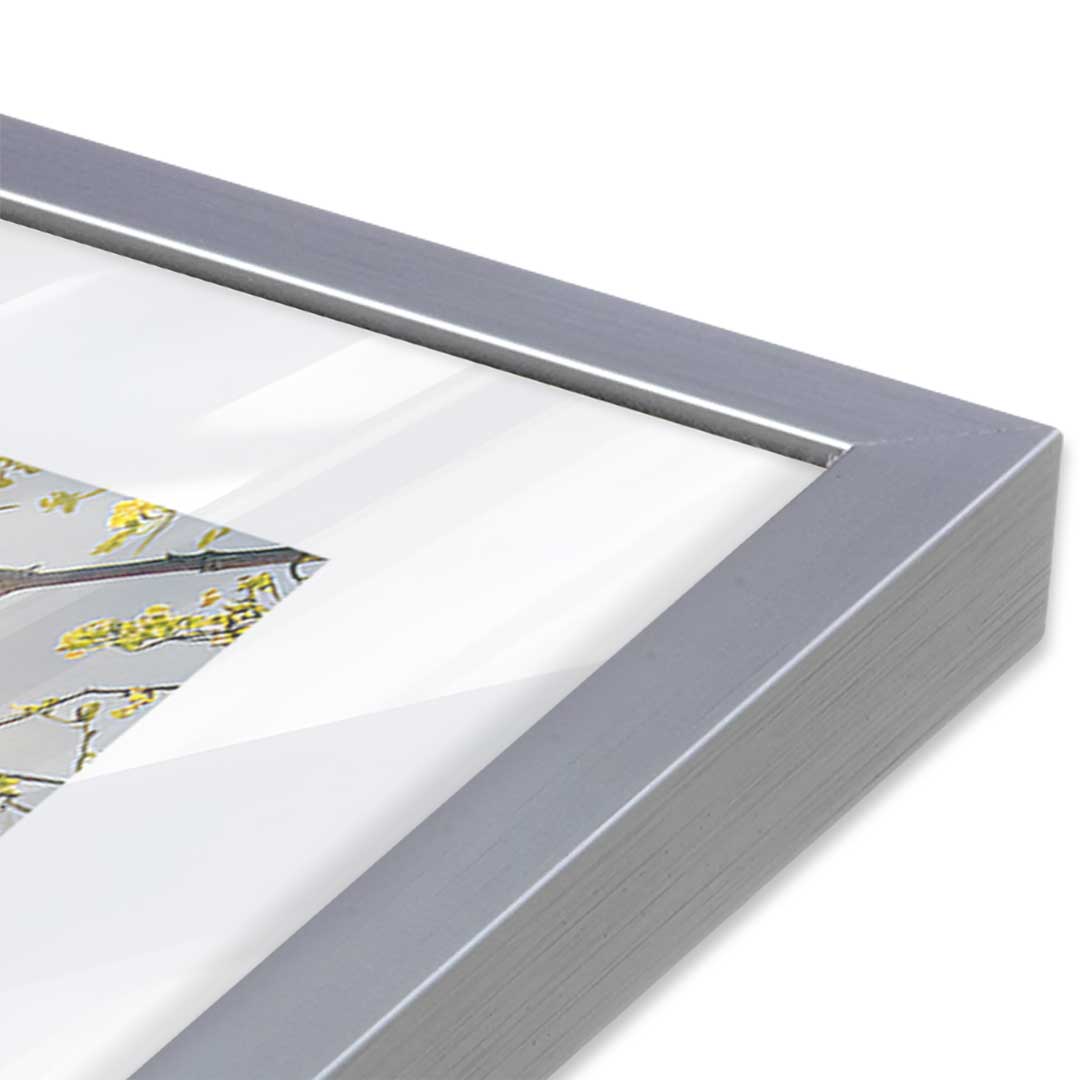 [Color:Polished Chrome], Picture of art in a Polished Chrome frame at an angle