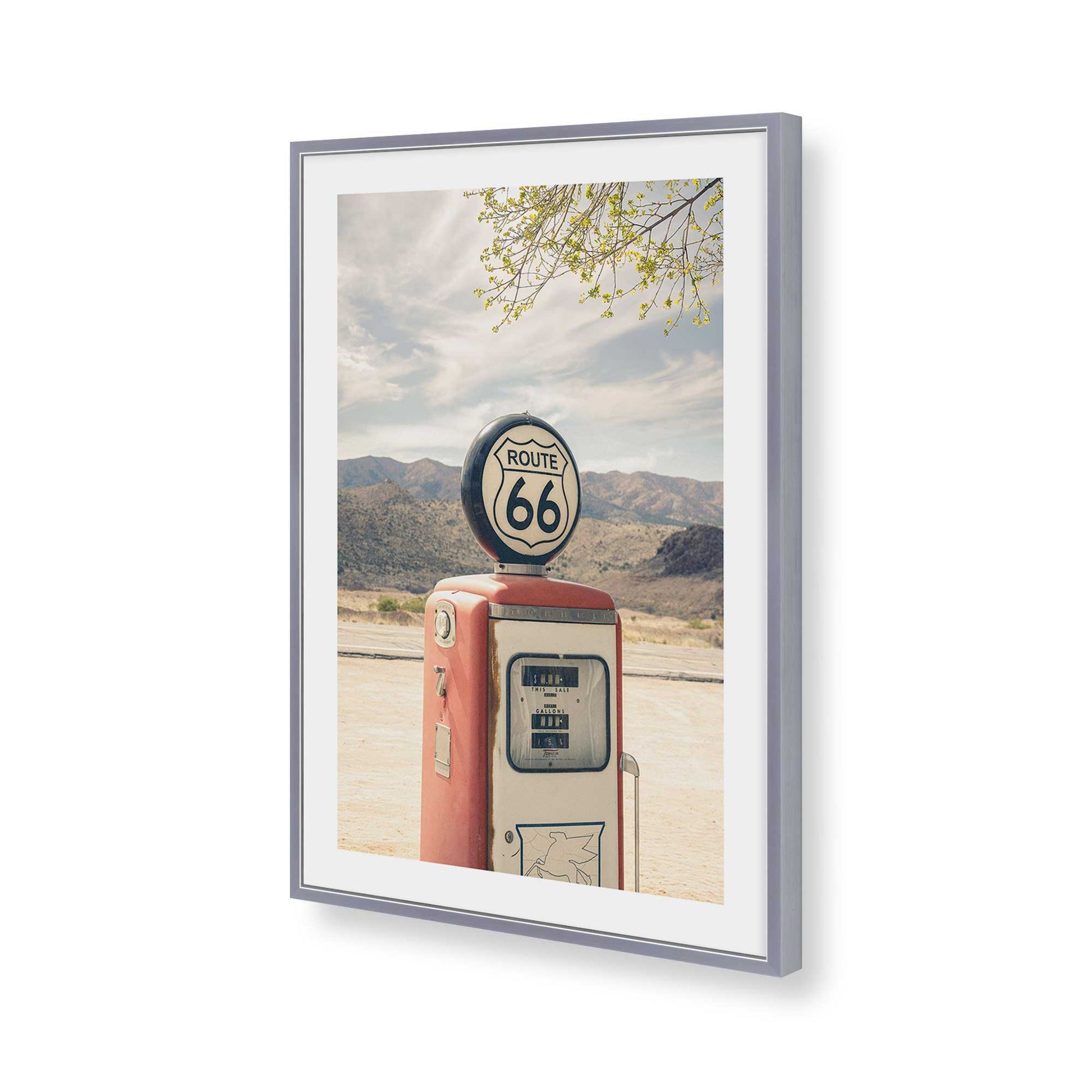 [Color:Polished Chrome], Picture of art in a Polished Chrome frame of the corner