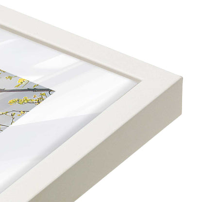 [Color:Opaque White], Picture of art in a Opaque White frame at an angle