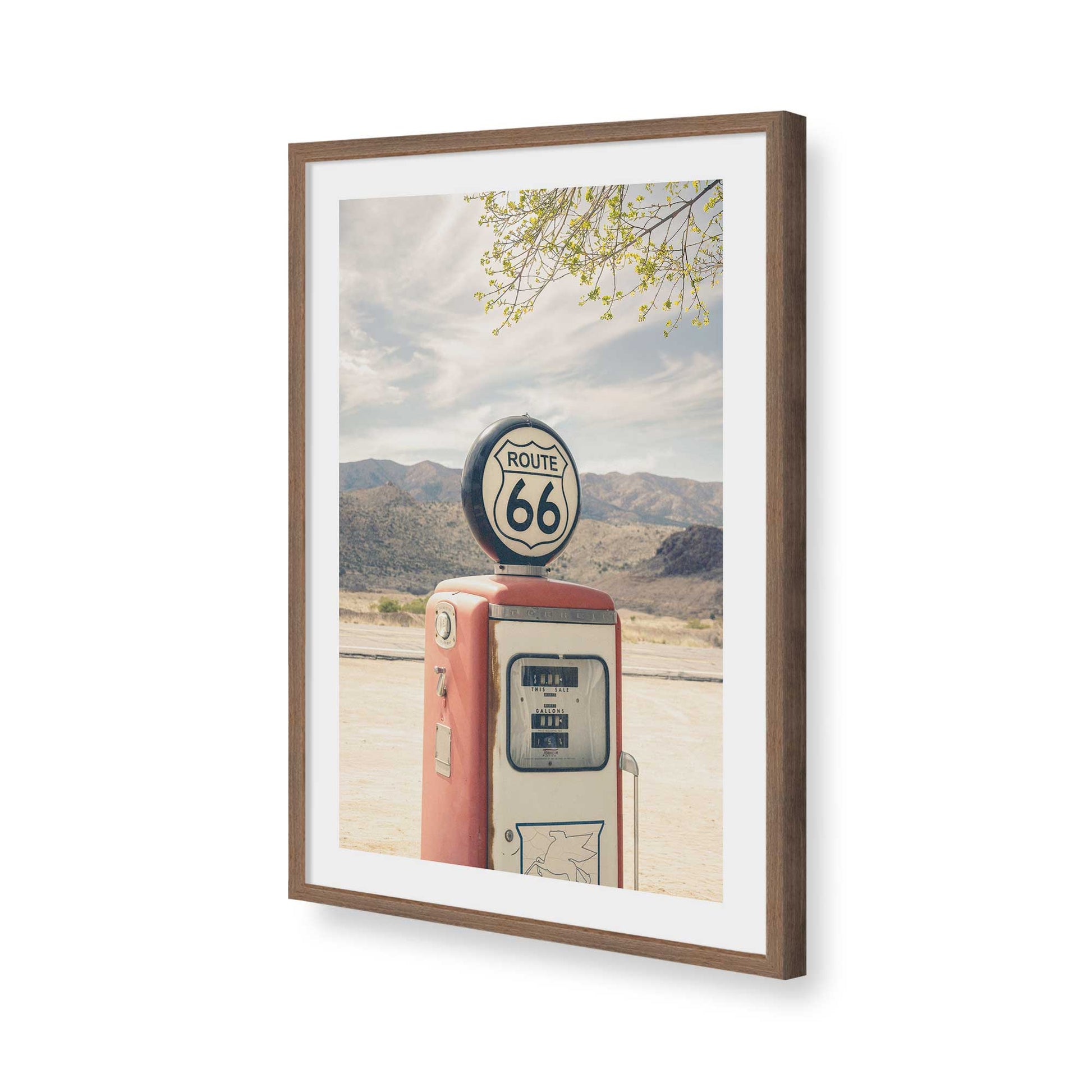 [Color:Walnut], Picture of art in a Walnut frame of the corner