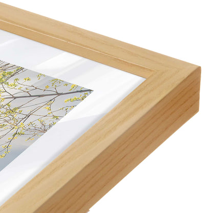 [Color:American Maple], Picture of art in a American Maple frame at an angle