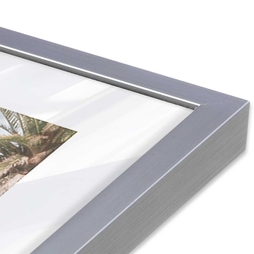 [Color:Polished Chrome], Picture of art in a Polished Chrome frame at an angle