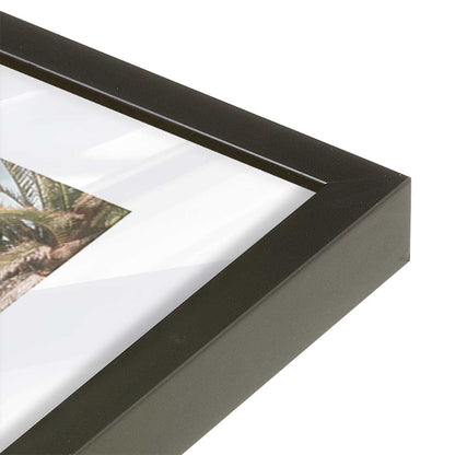 [Color:Satin Black], Picture of art in a Satin Black frame at an angle