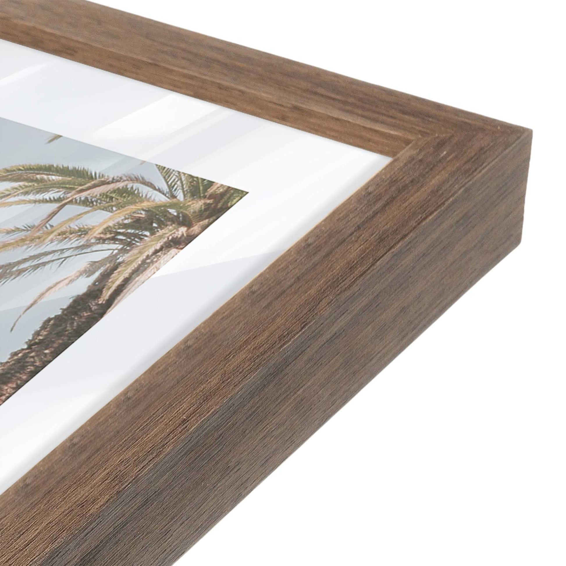 [Color:Walnut], Picture of art in a Walnut frame at an angle