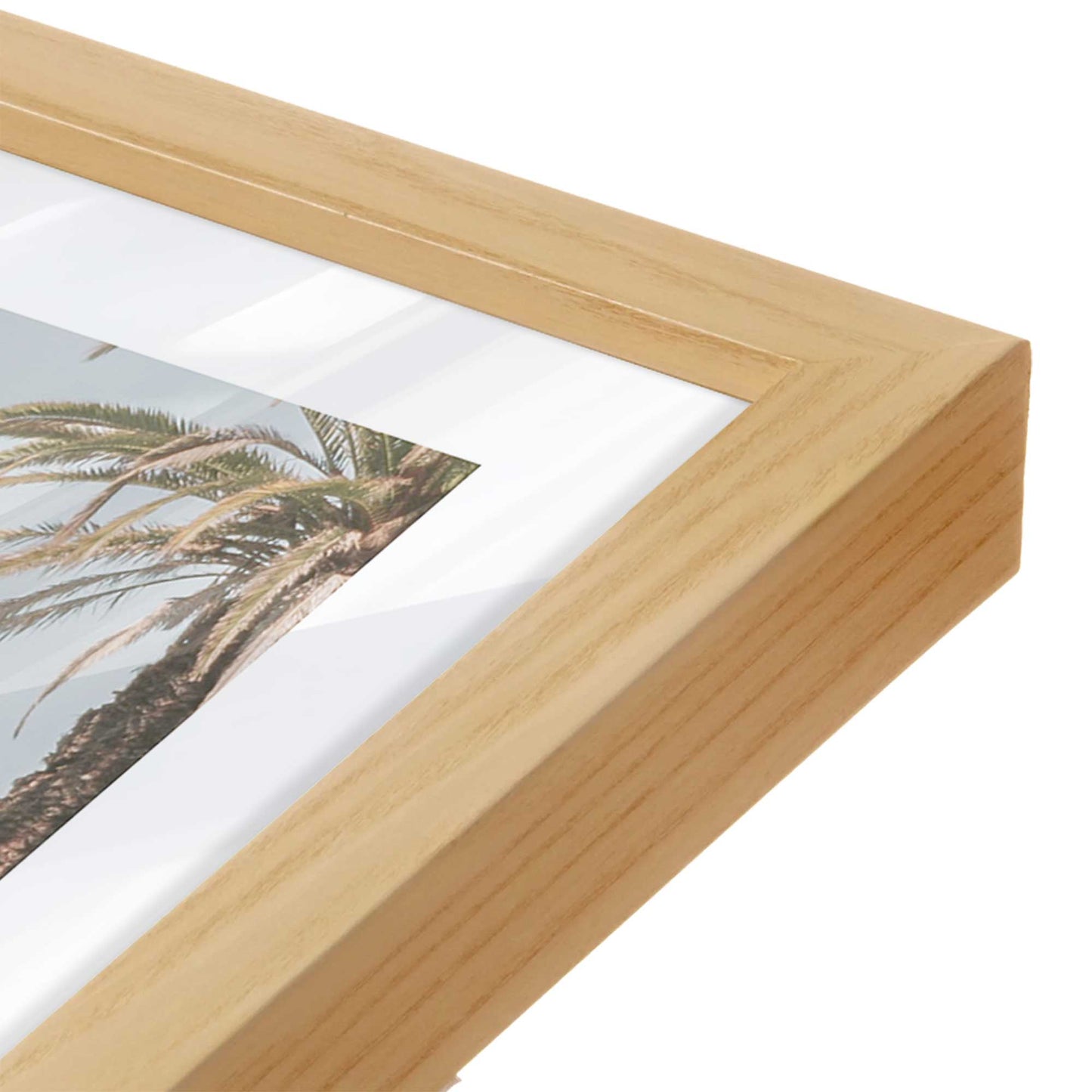 [Color:American Maple], Picture of art in a American Maple frame at an angle