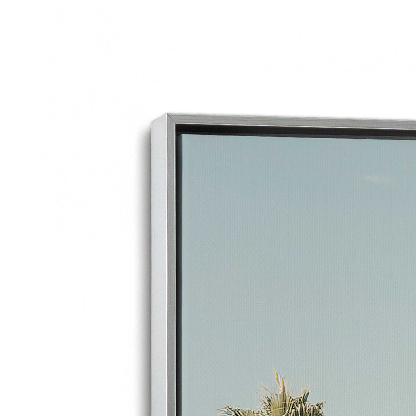 [Color:Polished Chrome], Picture of art in a Polished Chrome frame at an angle
