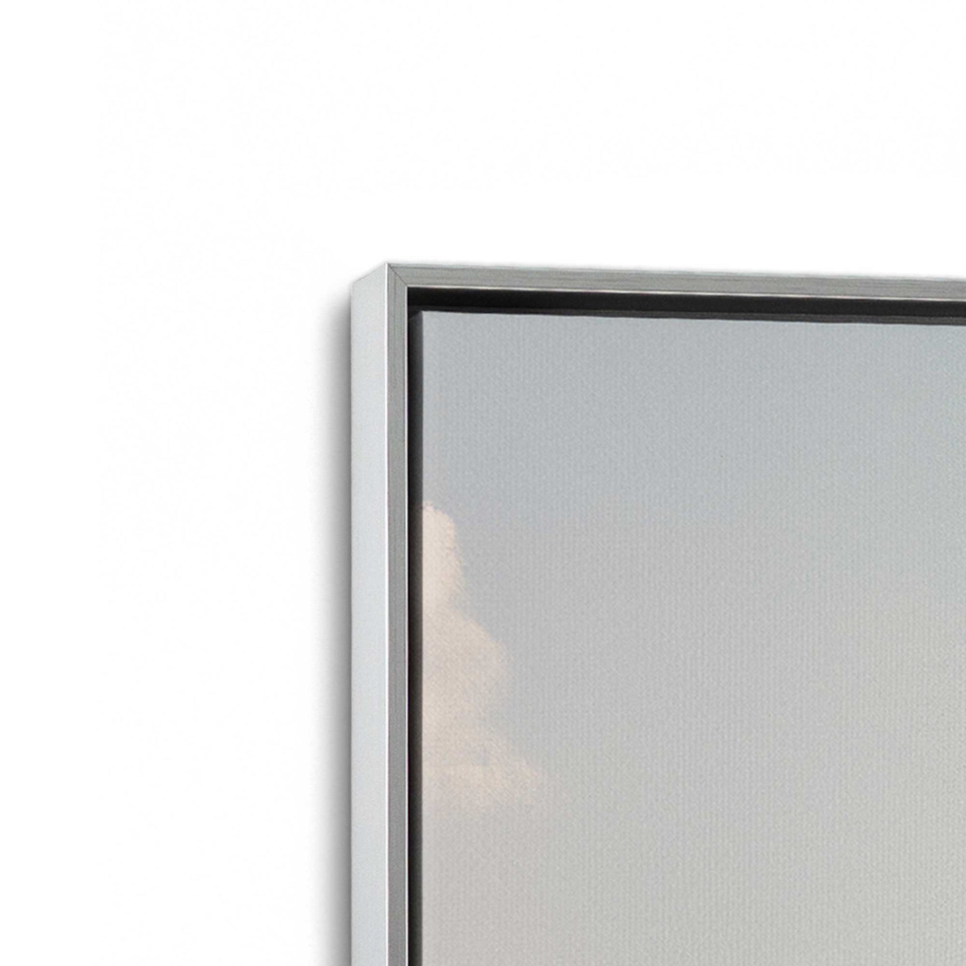 [Color:Polished Chrome], Picture of art in a Polished Chrome frame at an angle