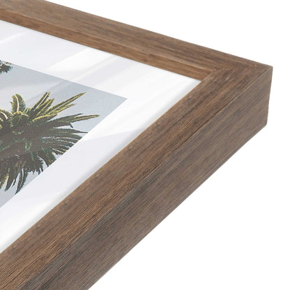 [Color:Walnut], Picture of art in a Walnut frame at an angle