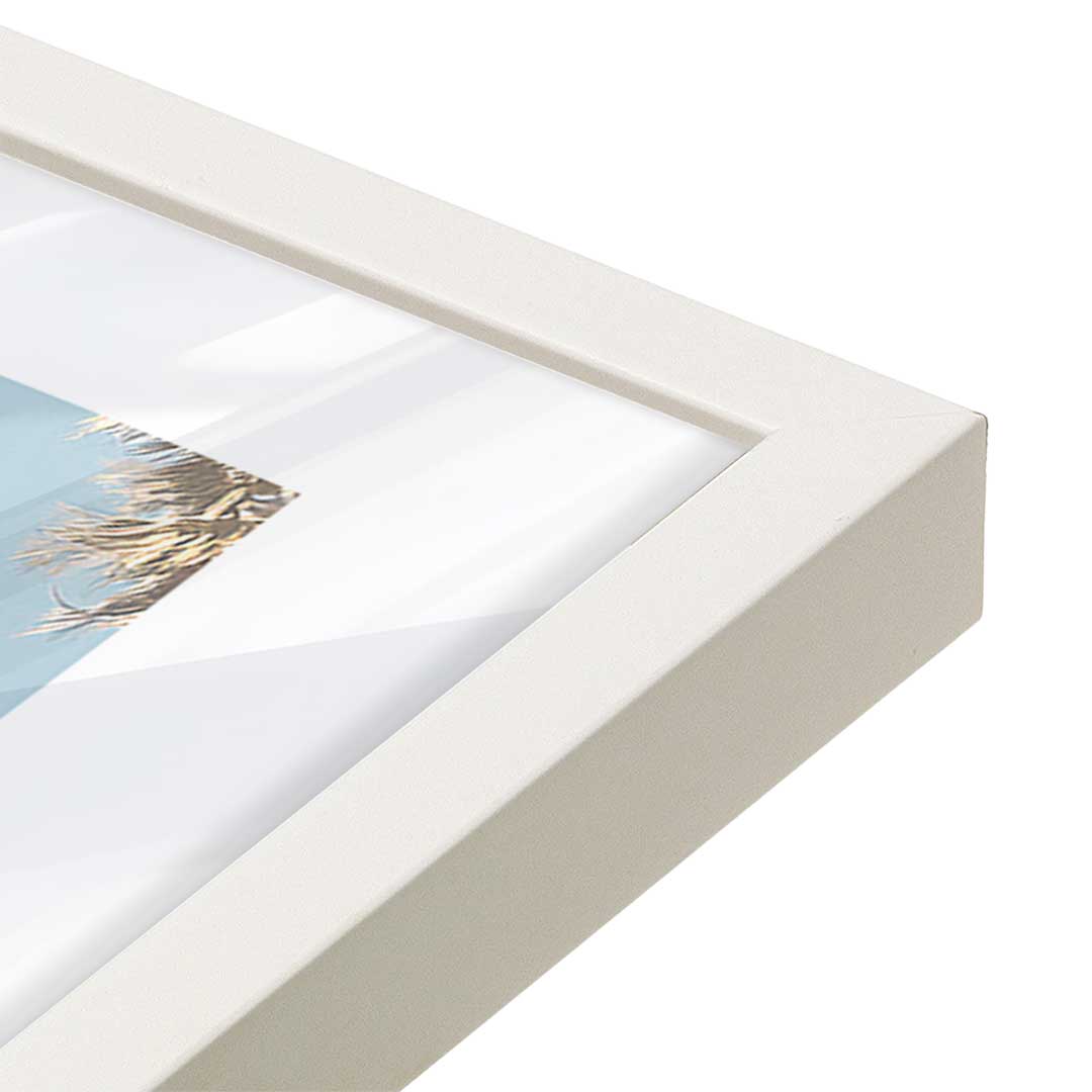 [Color:Opaque White], Picture of art in a Opaque White frame at an angle