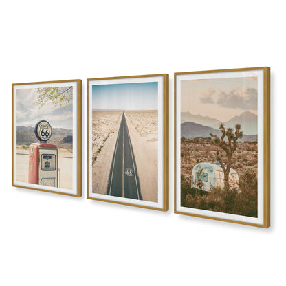 [Color:Polished Gold], Picture of art in a Polished Gold frame at an angle