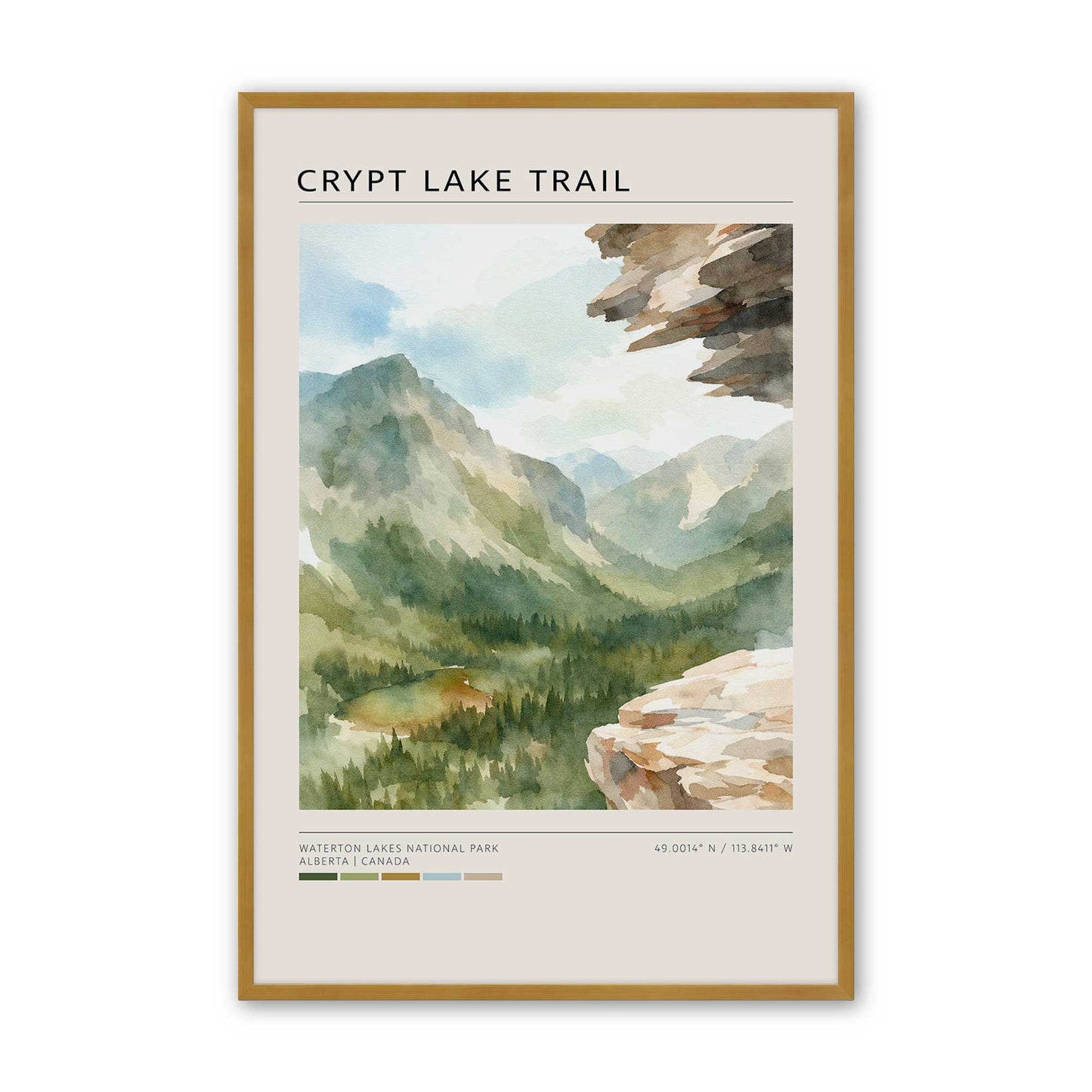 [Color:Polished Gold], Picture of art in a Polished Gold frame