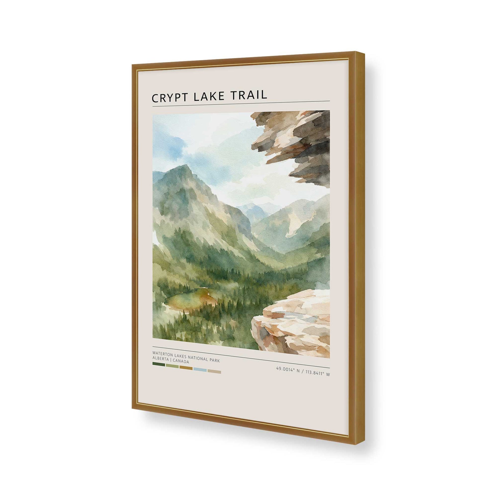 [Color:Polished Gold], Picture of art in a Polished Gold frame of the corner