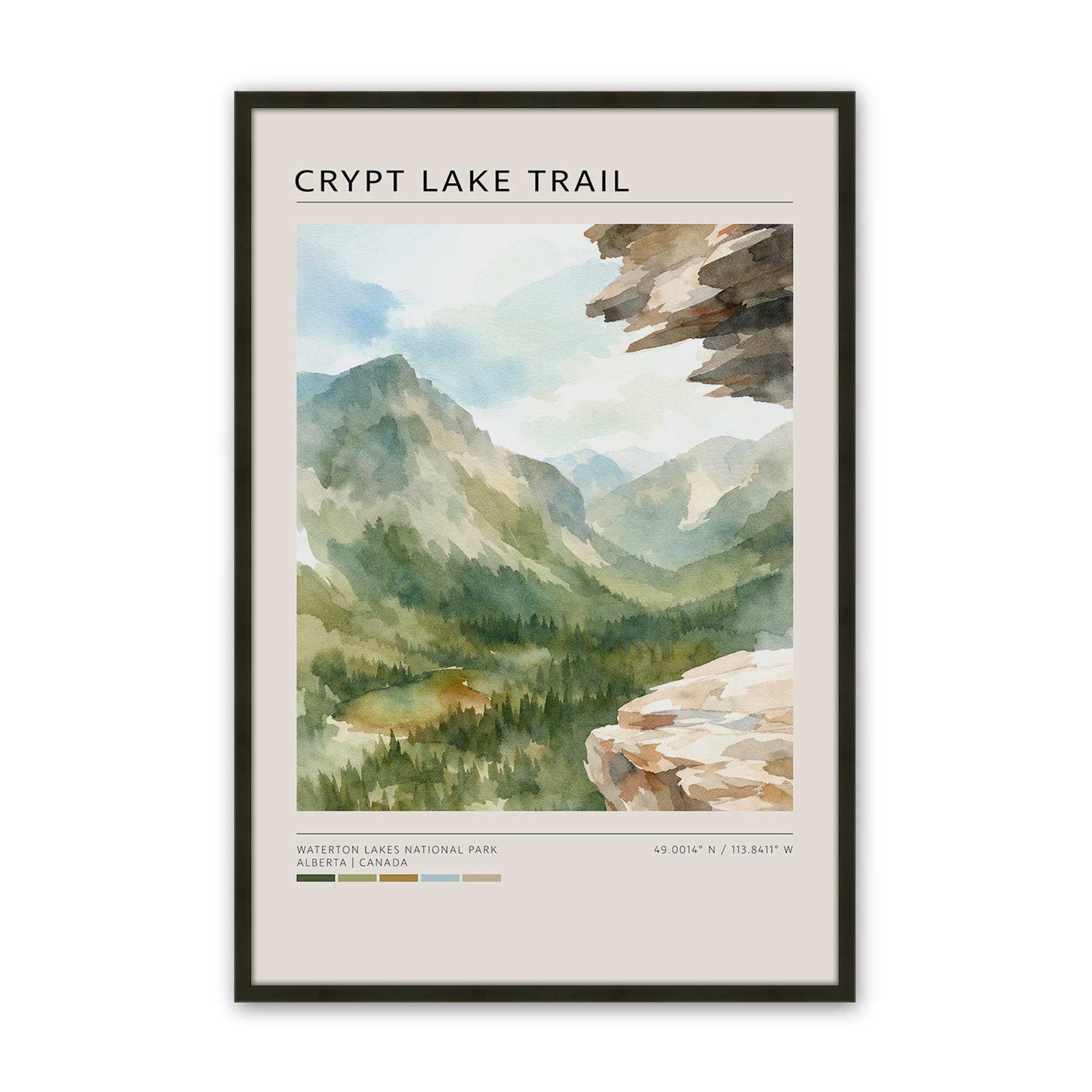 [Color:Satin Black], Picture of art in a Satin Black frame