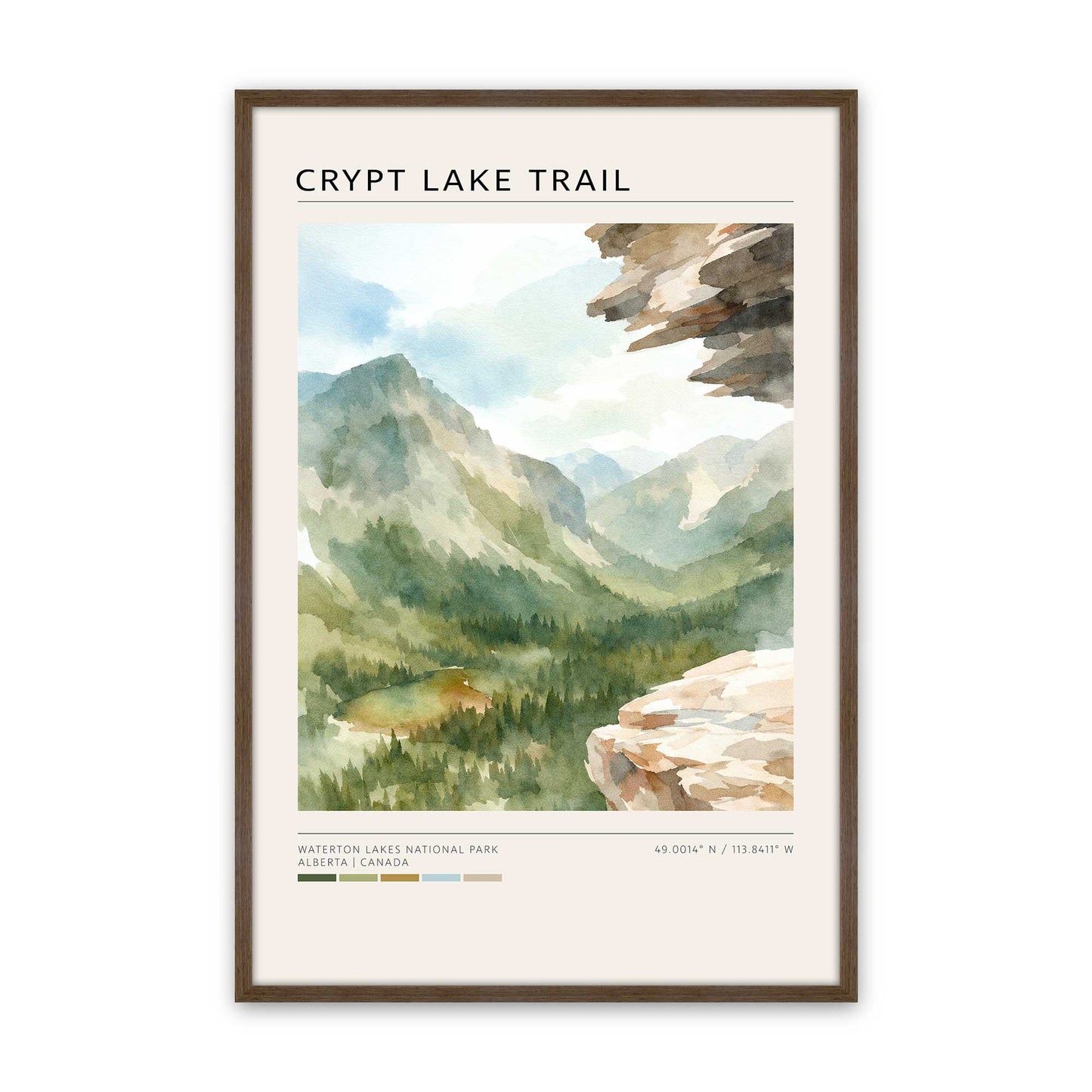 [Color:Walnut], Picture of art in a Walnut frame