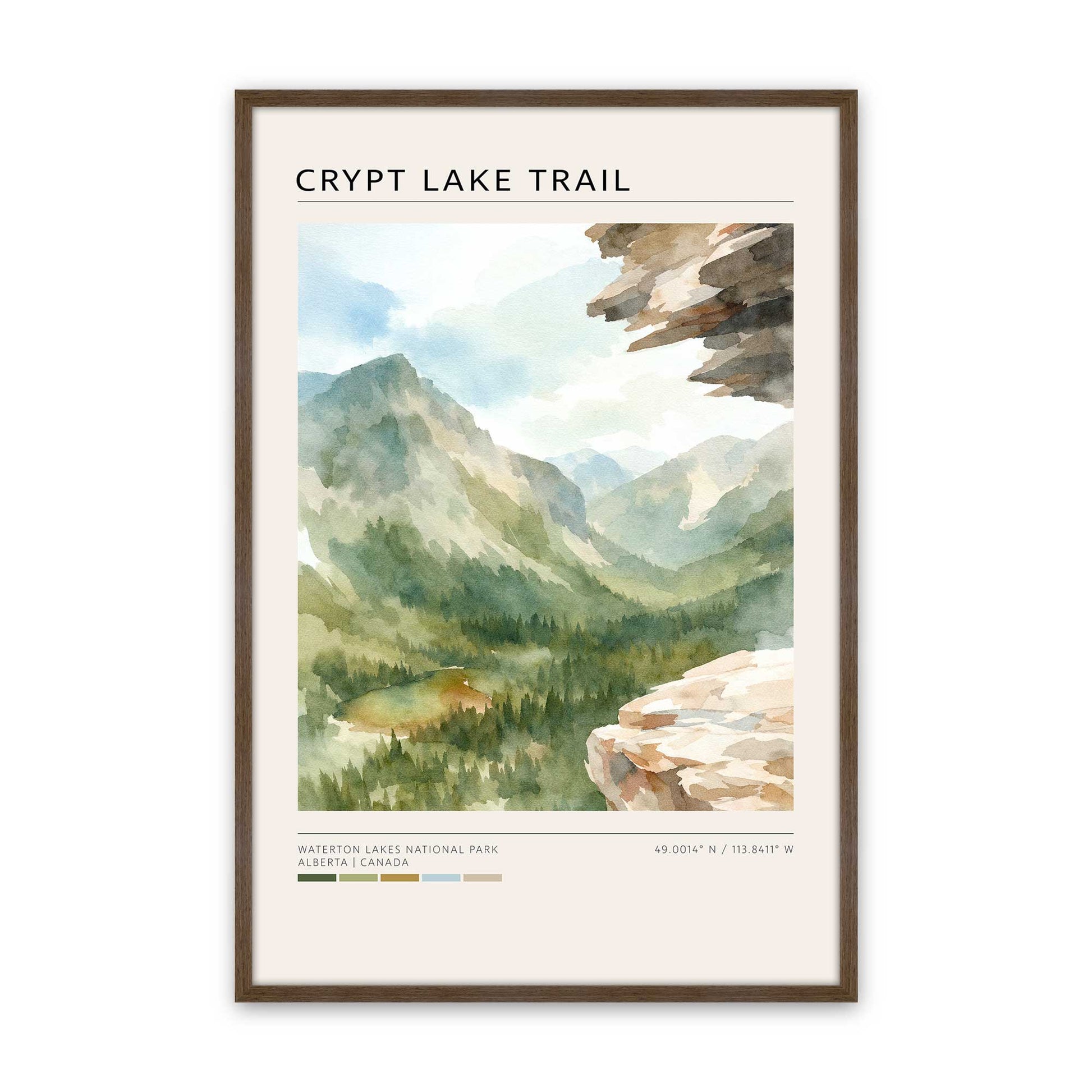 [Color:Walnut], Picture of art in a Walnut frame