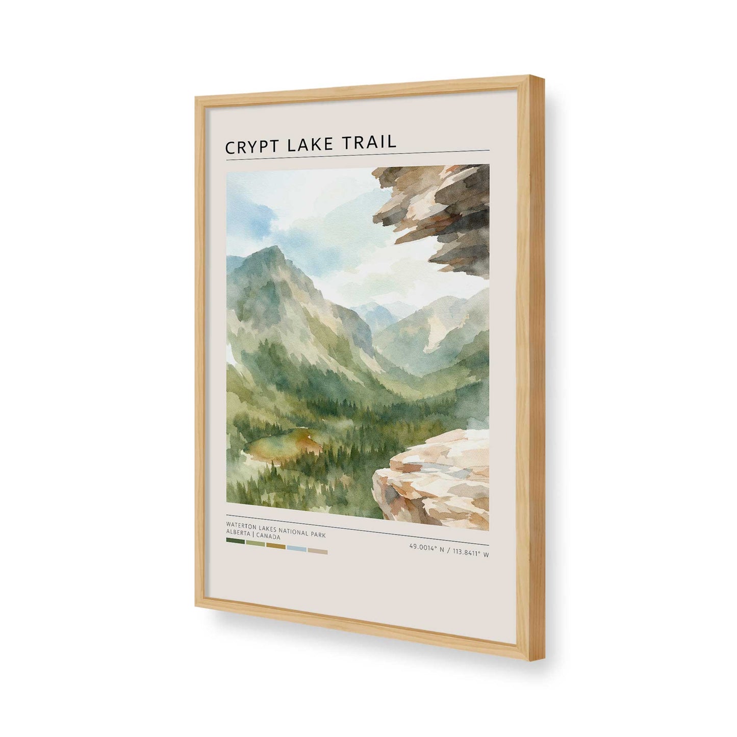 [Color:American Maple], Picture of art in a American Maple frame of the corner