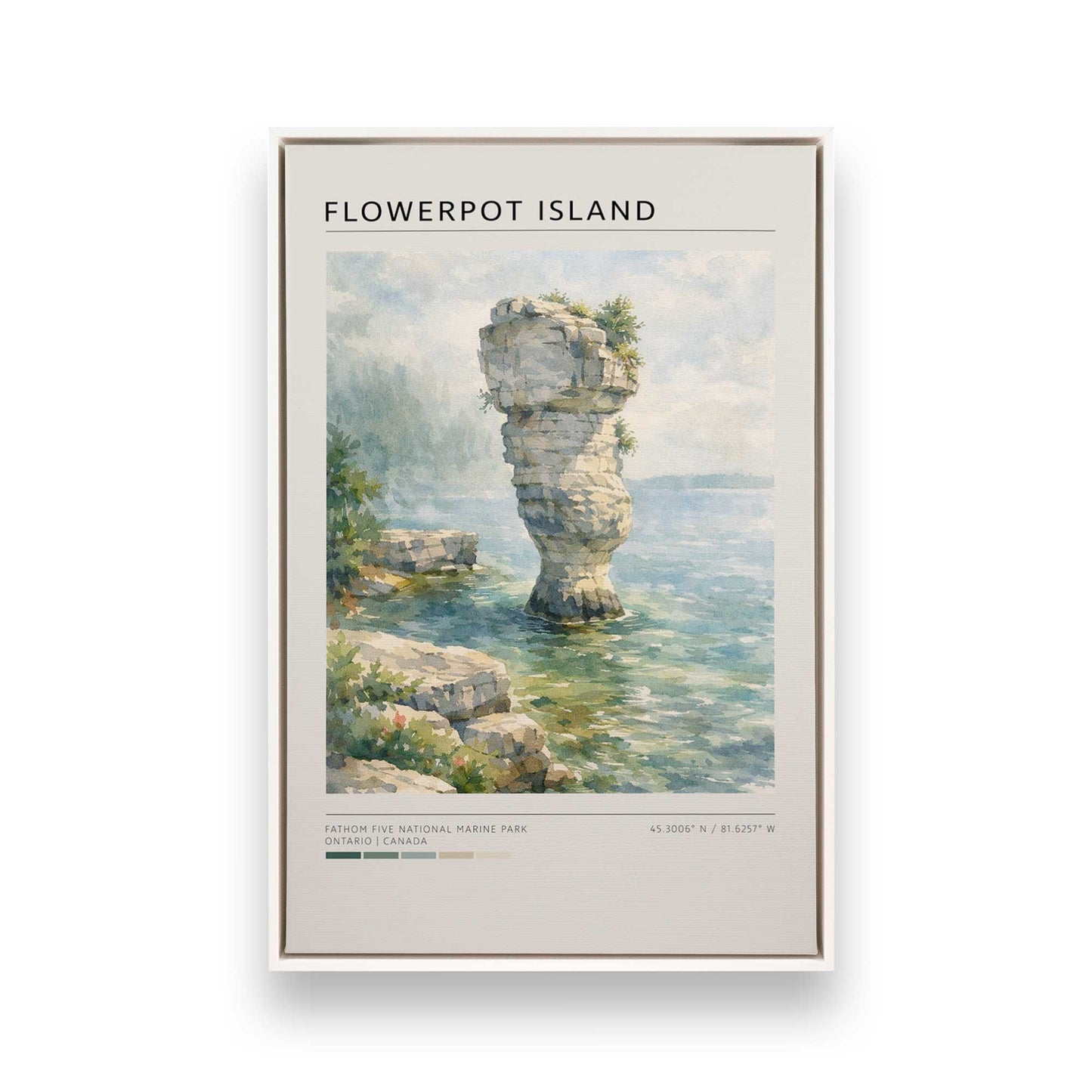 [Color:Opaque White], Picture of art in a White frame