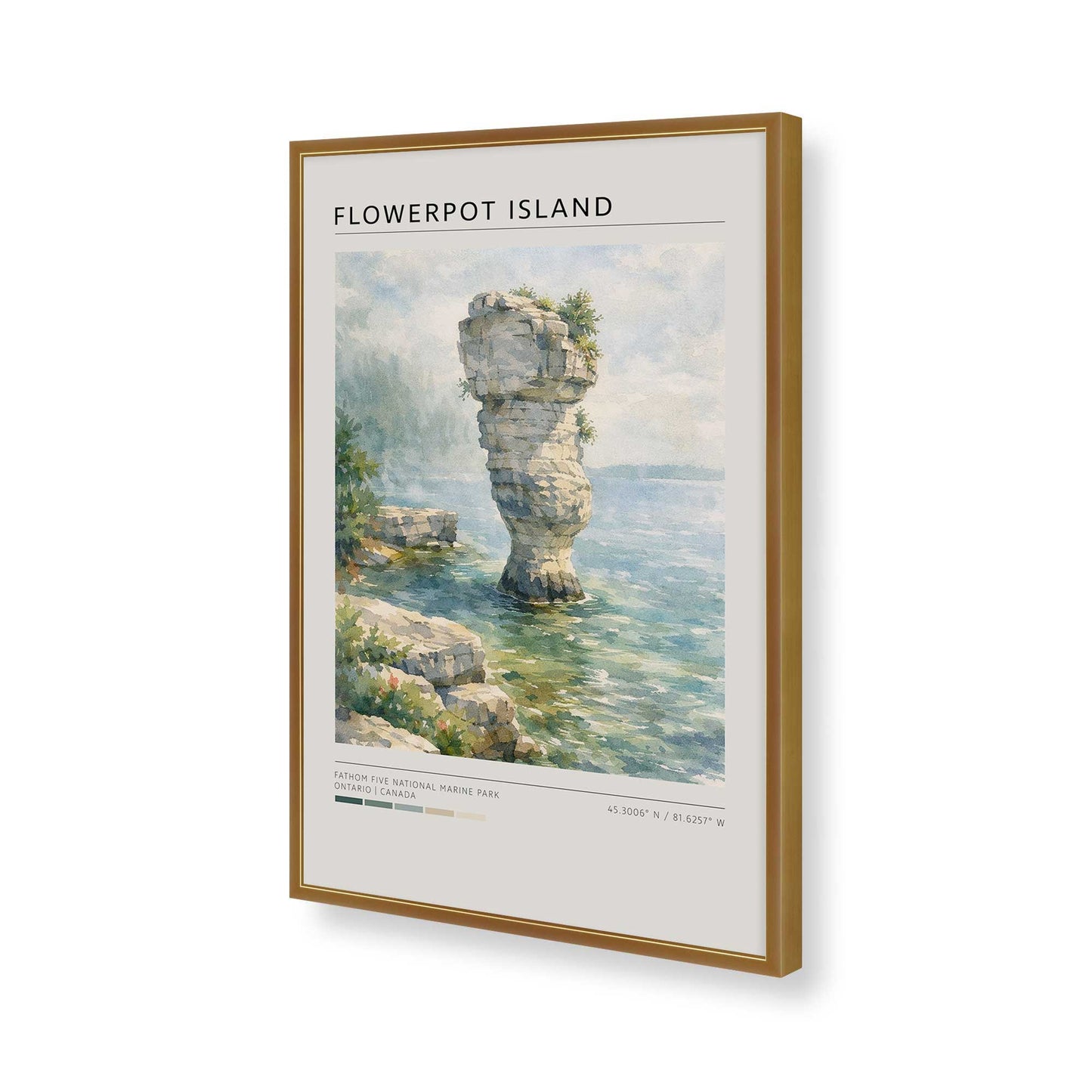 [Color:Polished Gold], Picture of art in a Polished Gold frame of the corner