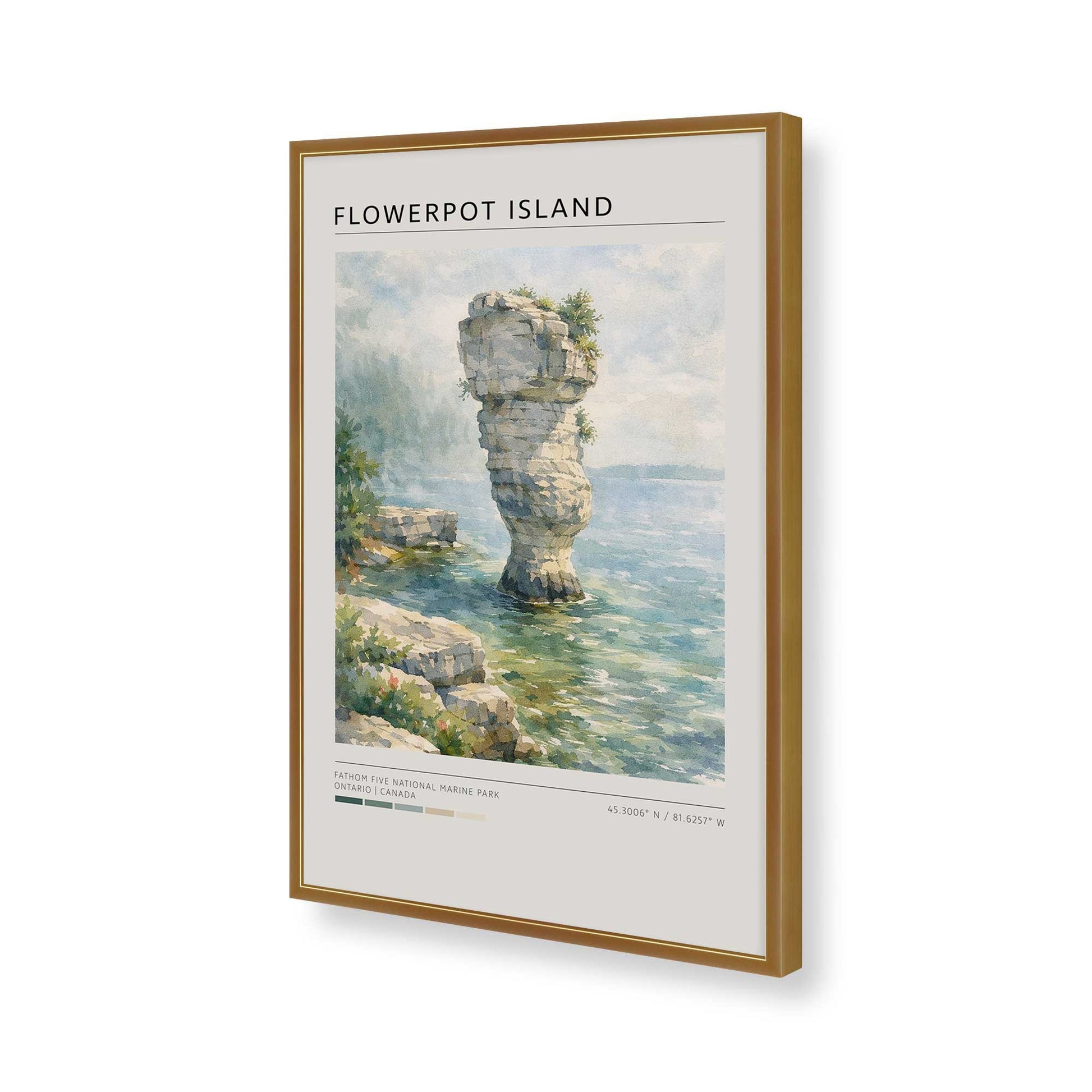 [Color:Polished Gold], Picture of art in a Polished Gold frame of the corner