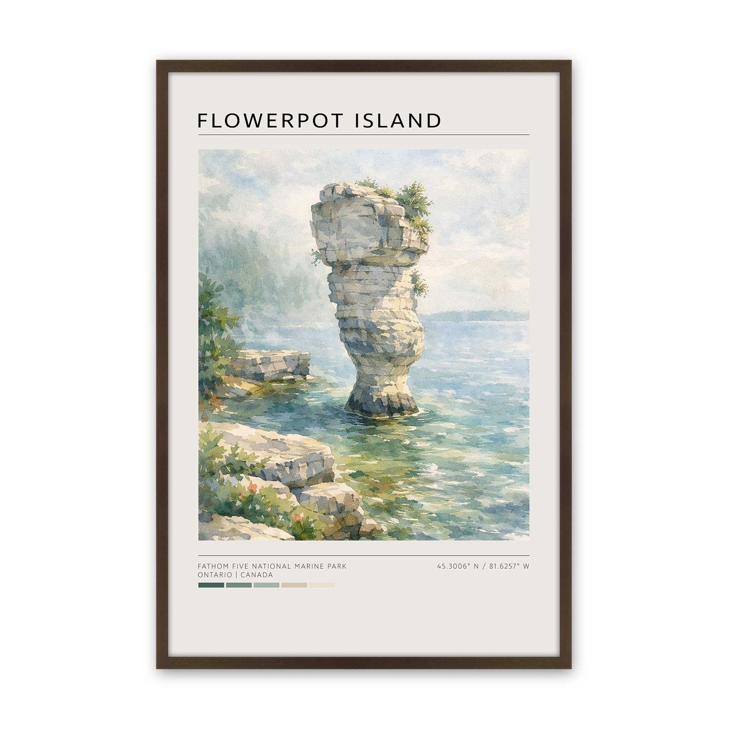 [Color:Brown], Picture of art in a Brown frame